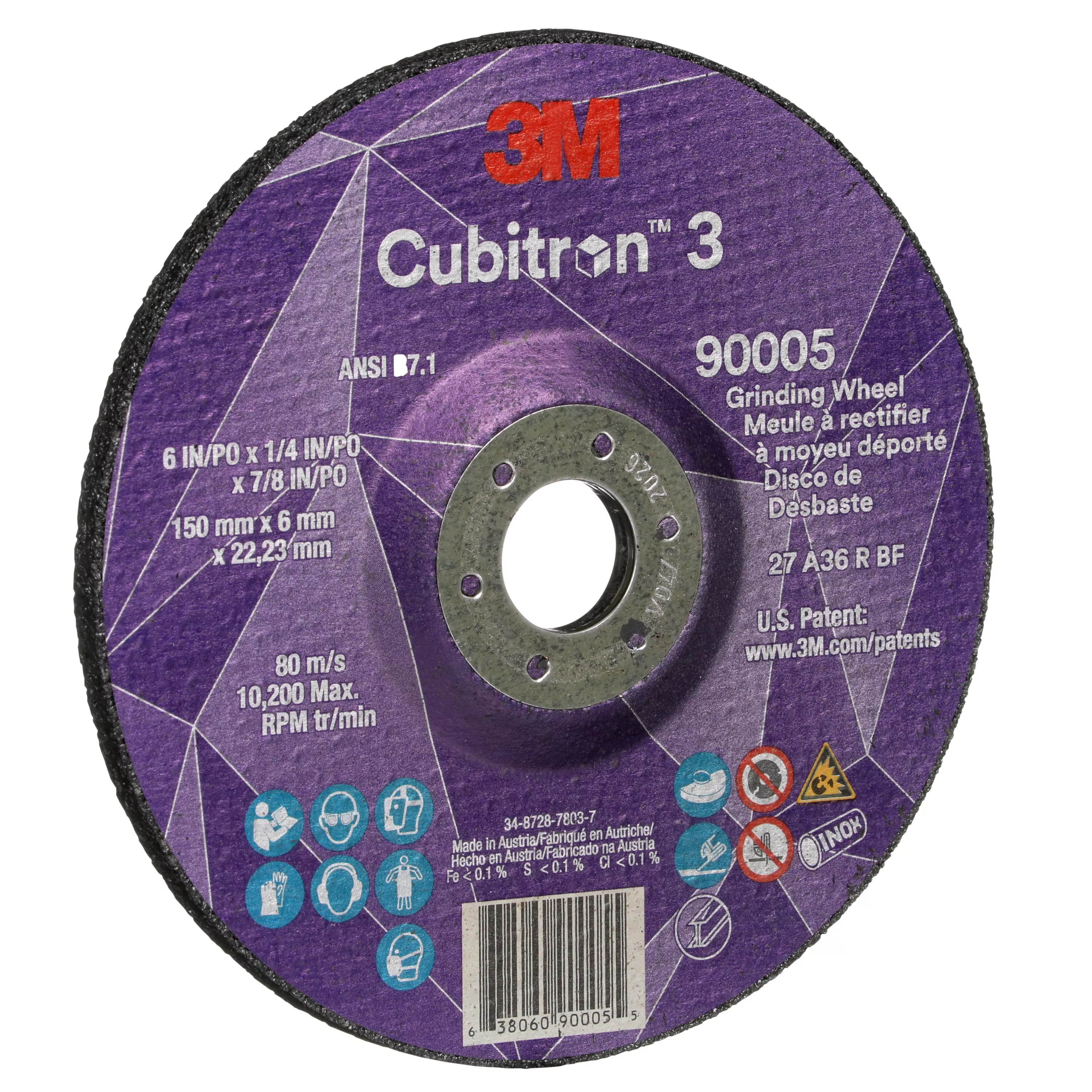 UPC 00638060900055 | 3M™ Cubitron™ 3 Depressed Center Grinding Wheel