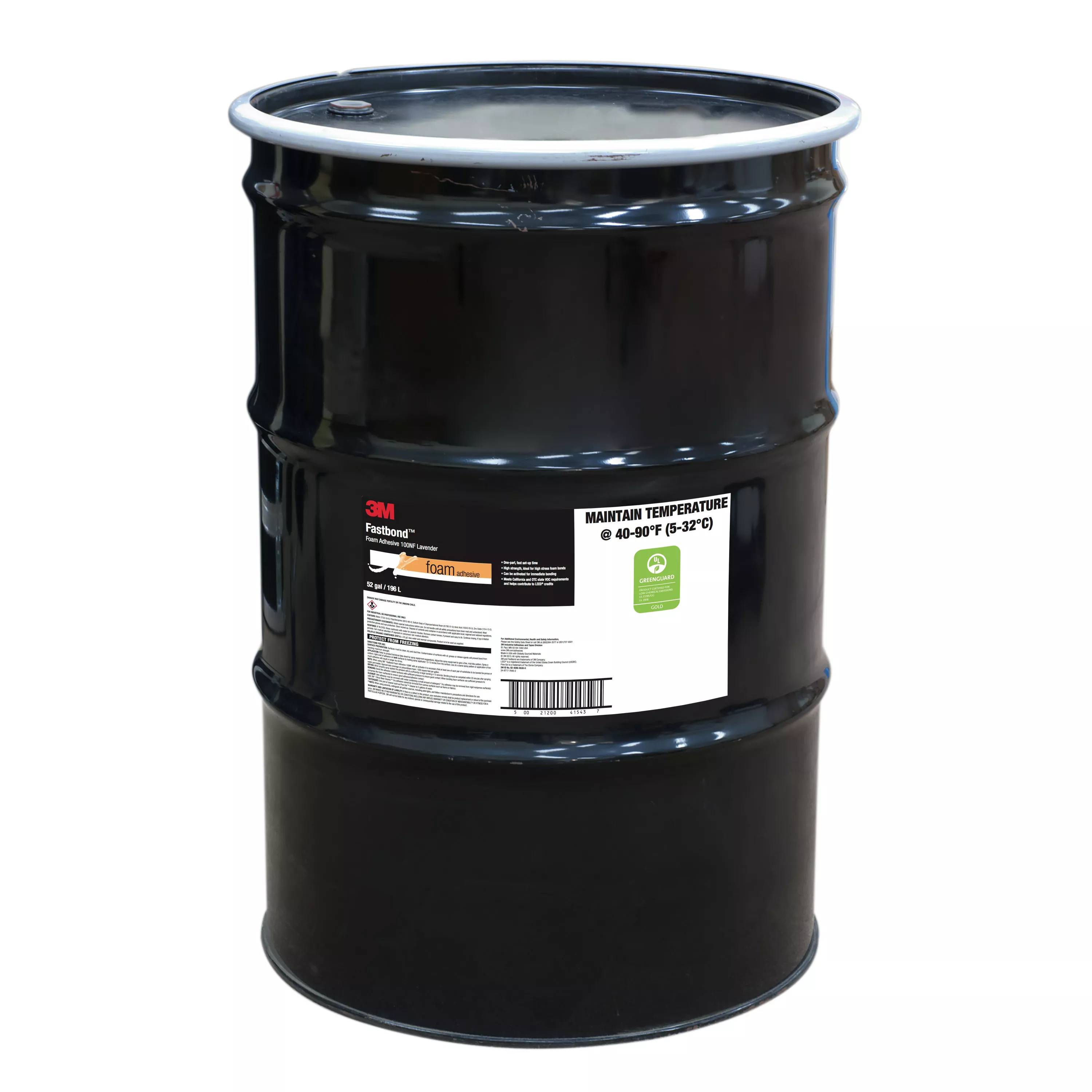 3M™ Fastbond™ Foam Adhesive 100NF, Lavender, 55 Gallon Poly Closed Head (52 Gallon Net), Drum