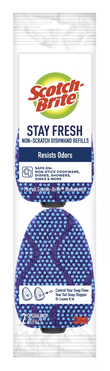 Scotch-Brite® Stay Fresh Non-Scratch Dishwand Refills 487A-2-7, 7/2