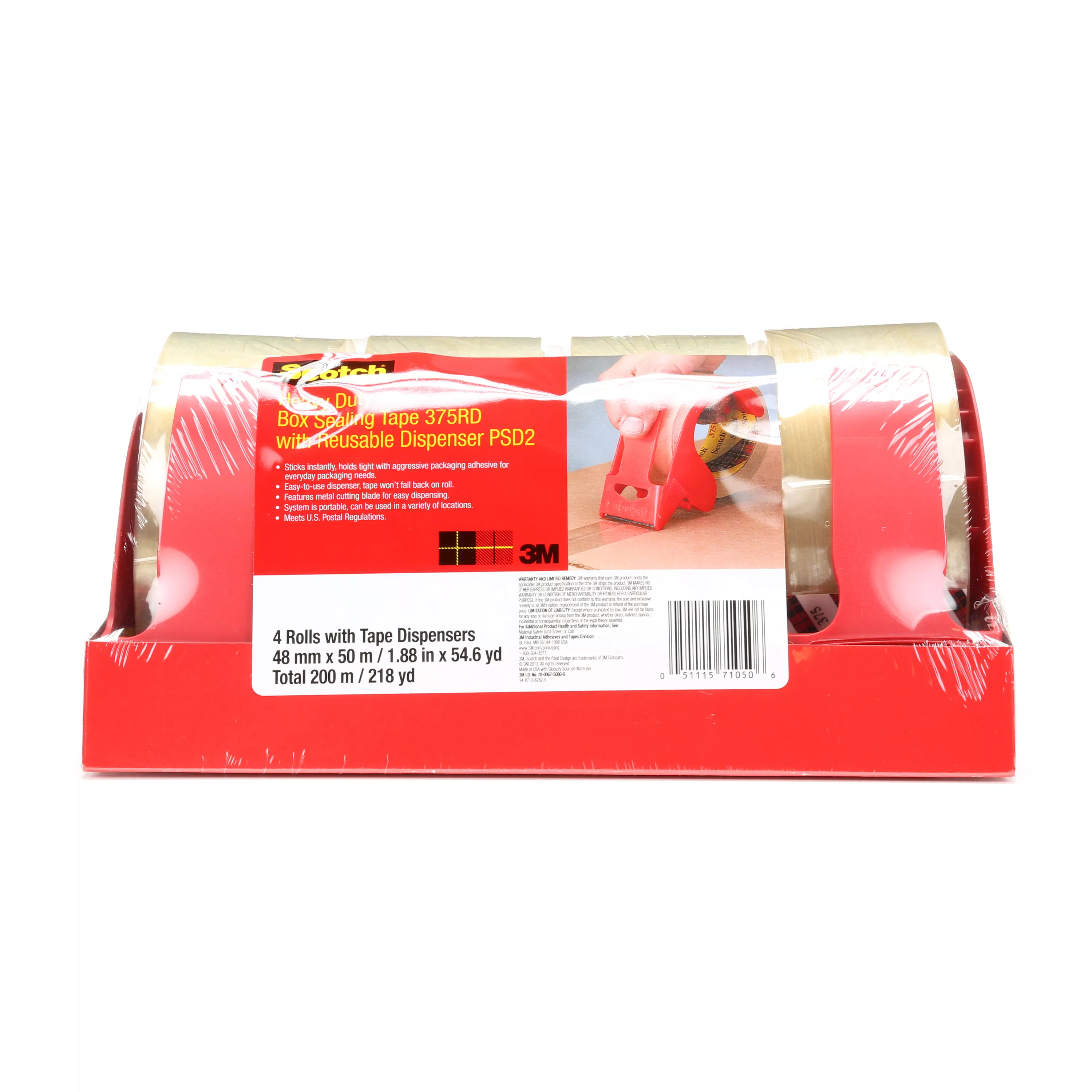 SKU 7010312462 | Scotch® Box Sealing Tape with Dispenser PSD2