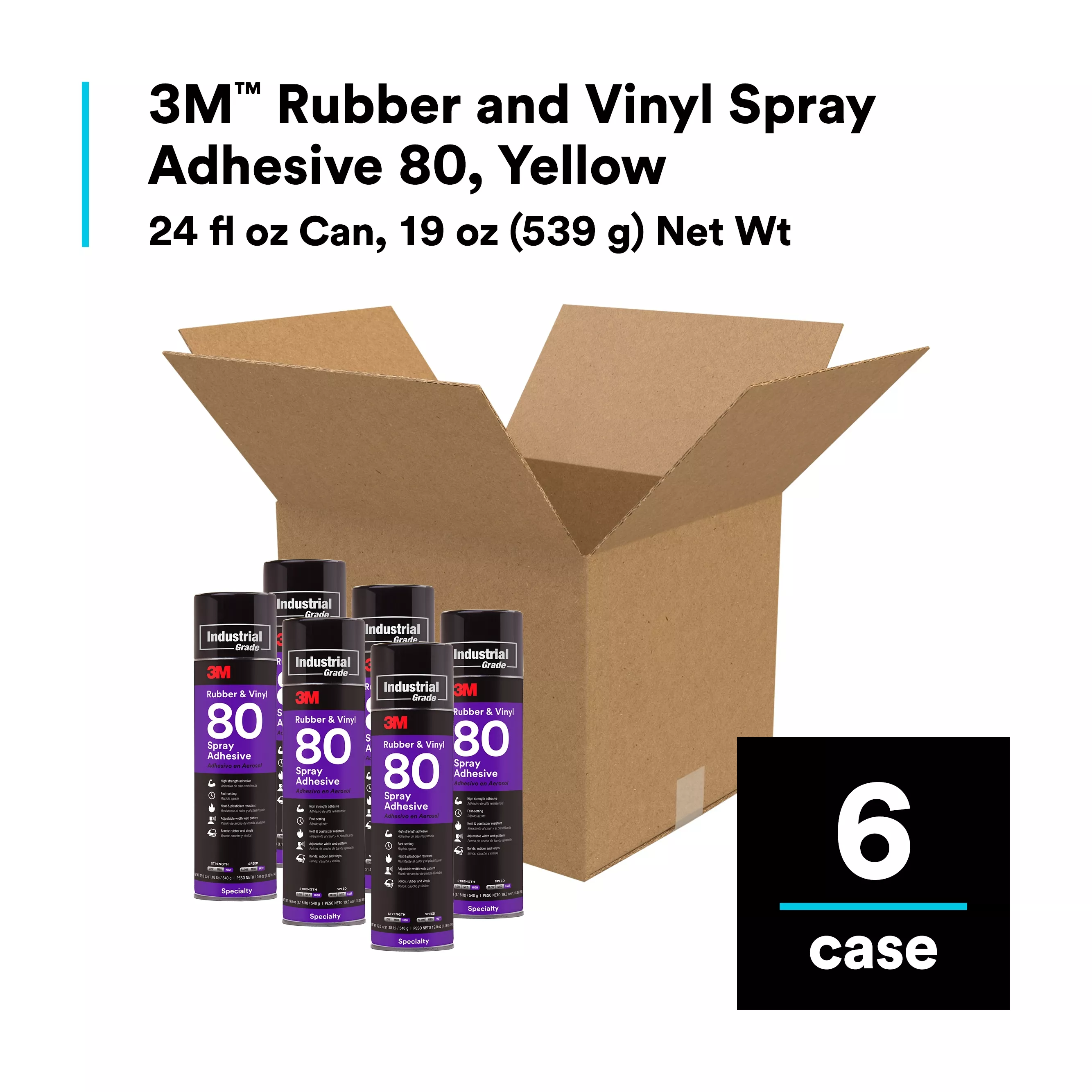 SKU 7000028604 | 3M™ Rubber and Vinyl Spray Adhesive 80