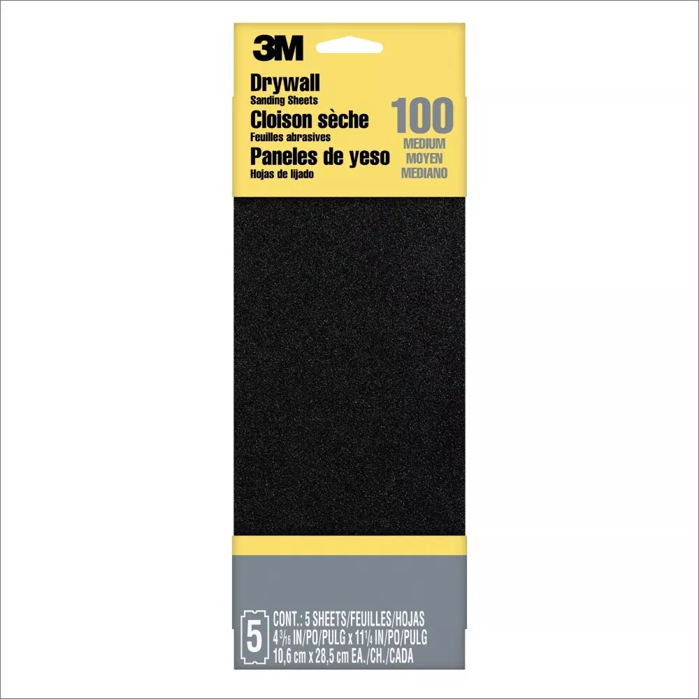 3M™ Drywall Sanding Sheets 9092DC-NA, 4.1875 in x 11 in, 2 Sheet Medium
Grit