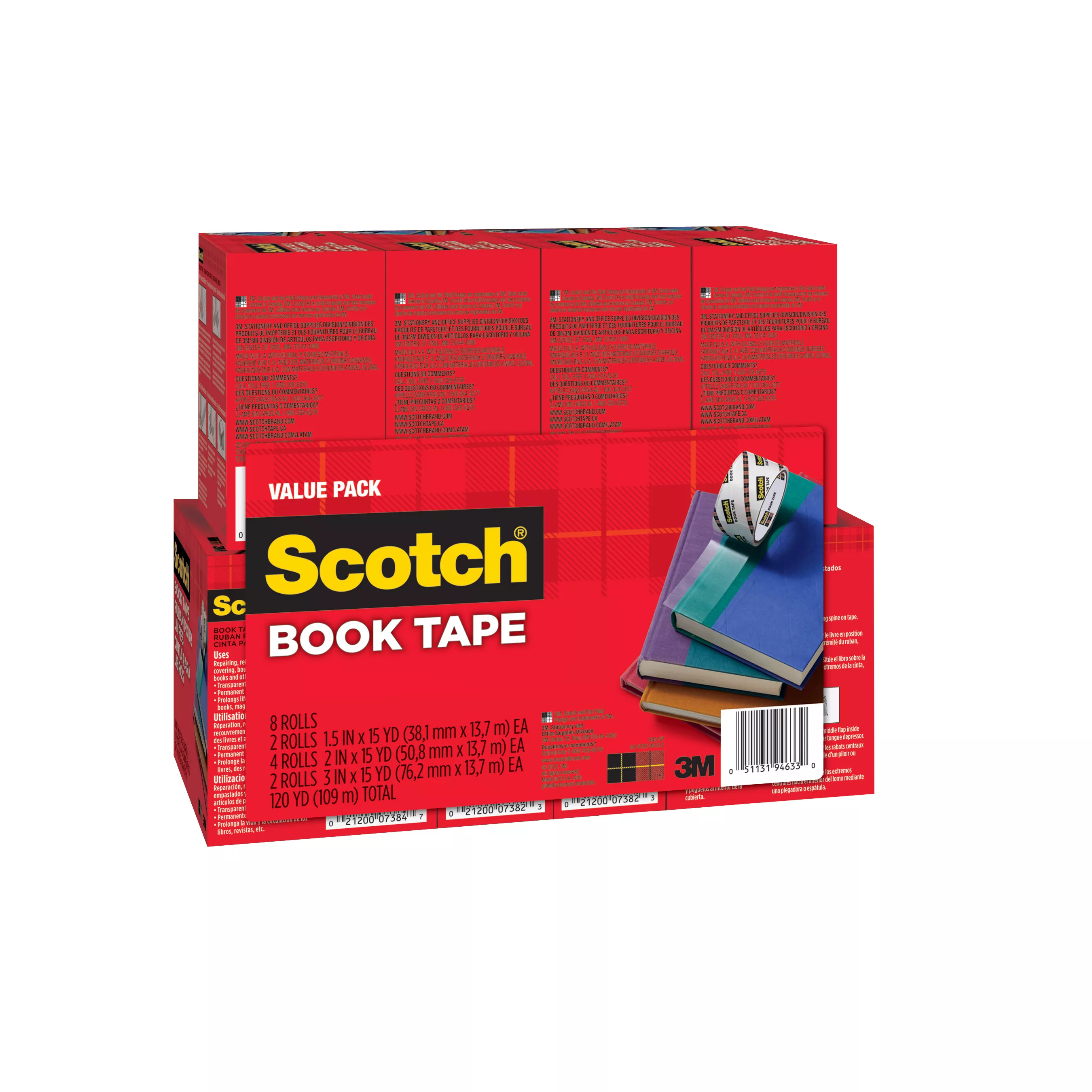 Product Number 845-VP | Scotch® Book Tape Value Pack