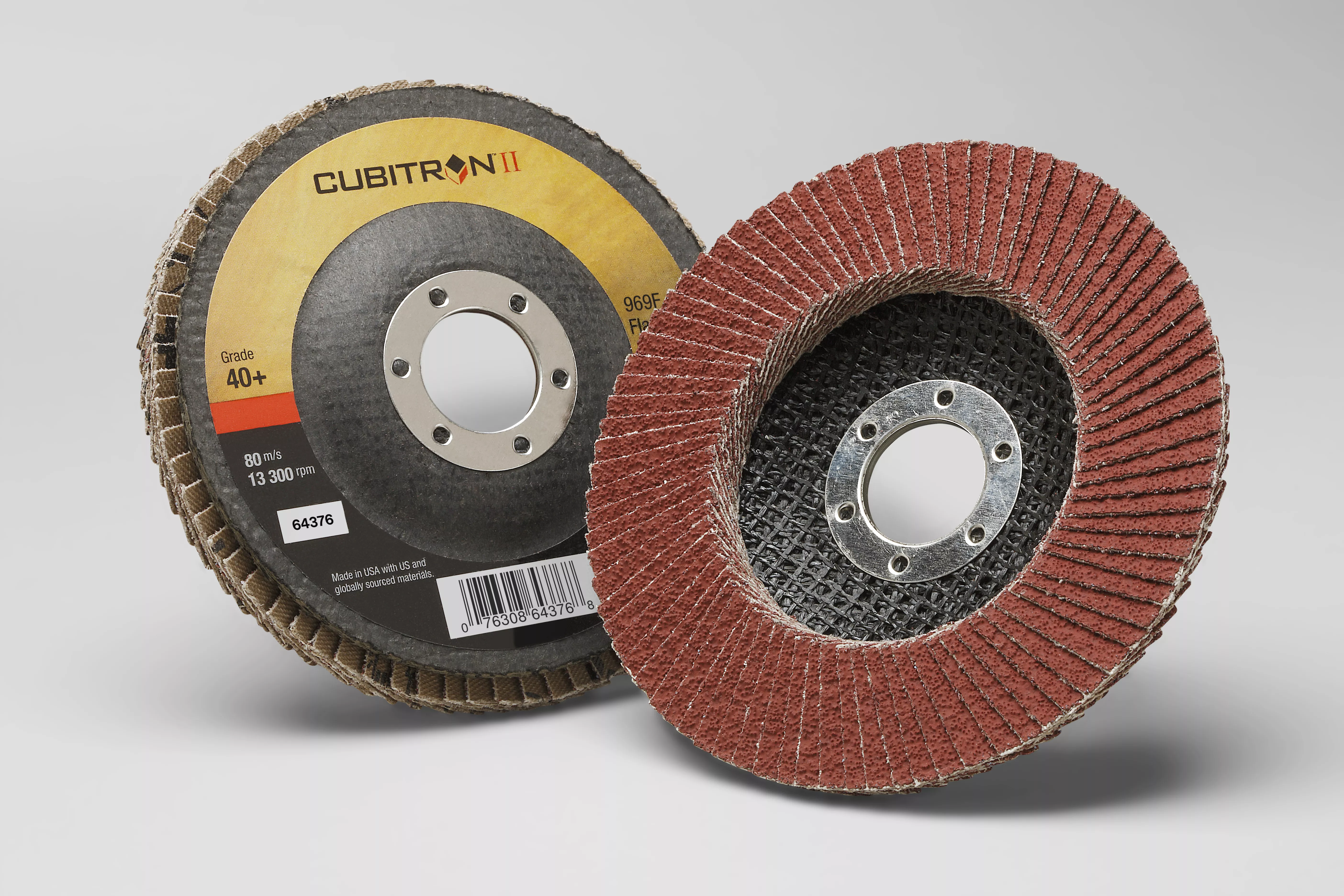 3M™ Cubitron™ II Flap Disc 969F, 40+, T27, 4-1/2 in x 7/8 in, 10 ea/Case