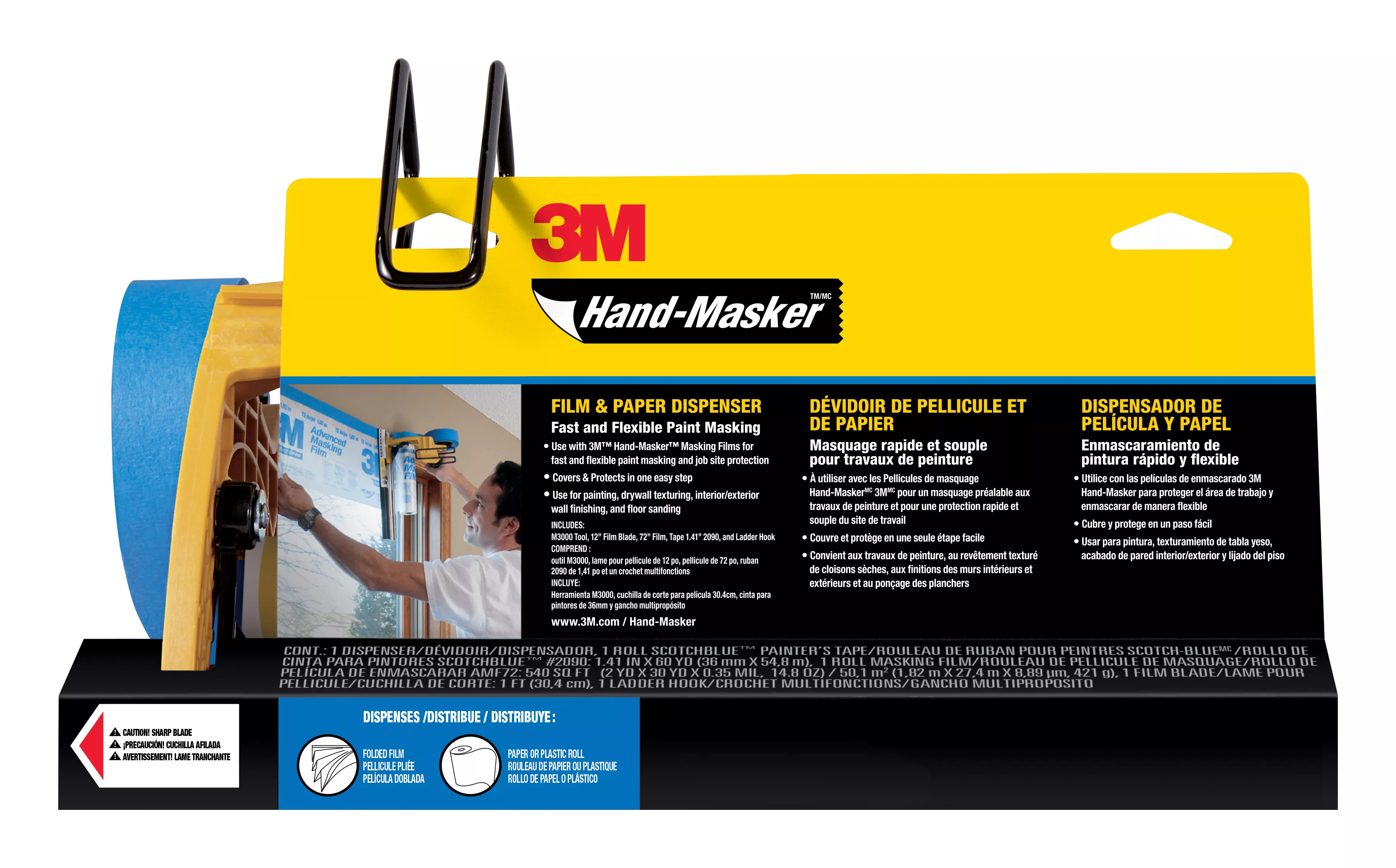 3M™ Hand-Masker™ Pre-assembled Masking Film & Tape Kit M3000-PAK-SC