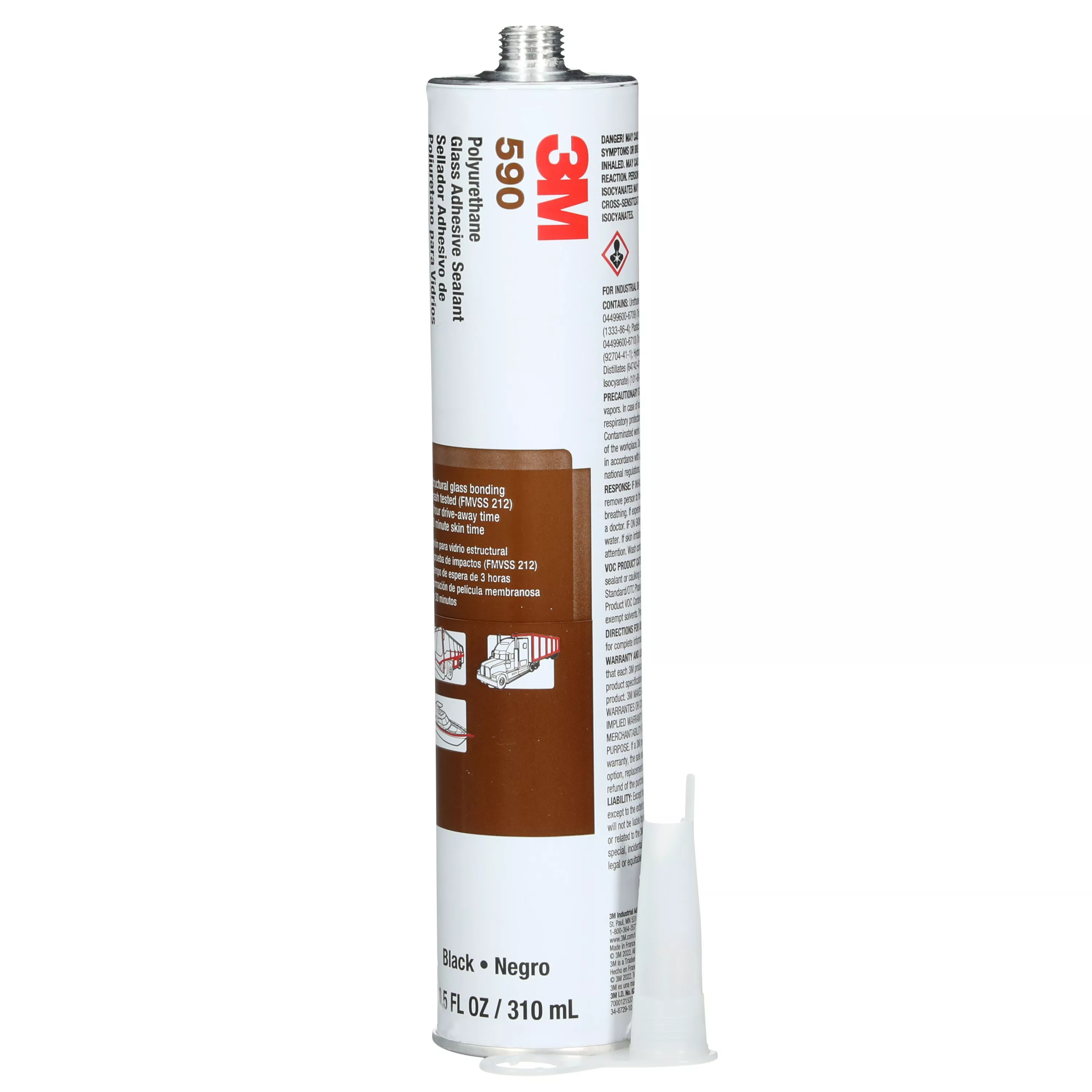 SKU 7100060280 | 3M™ Polyurethane Glass Adhesive Sealant 590