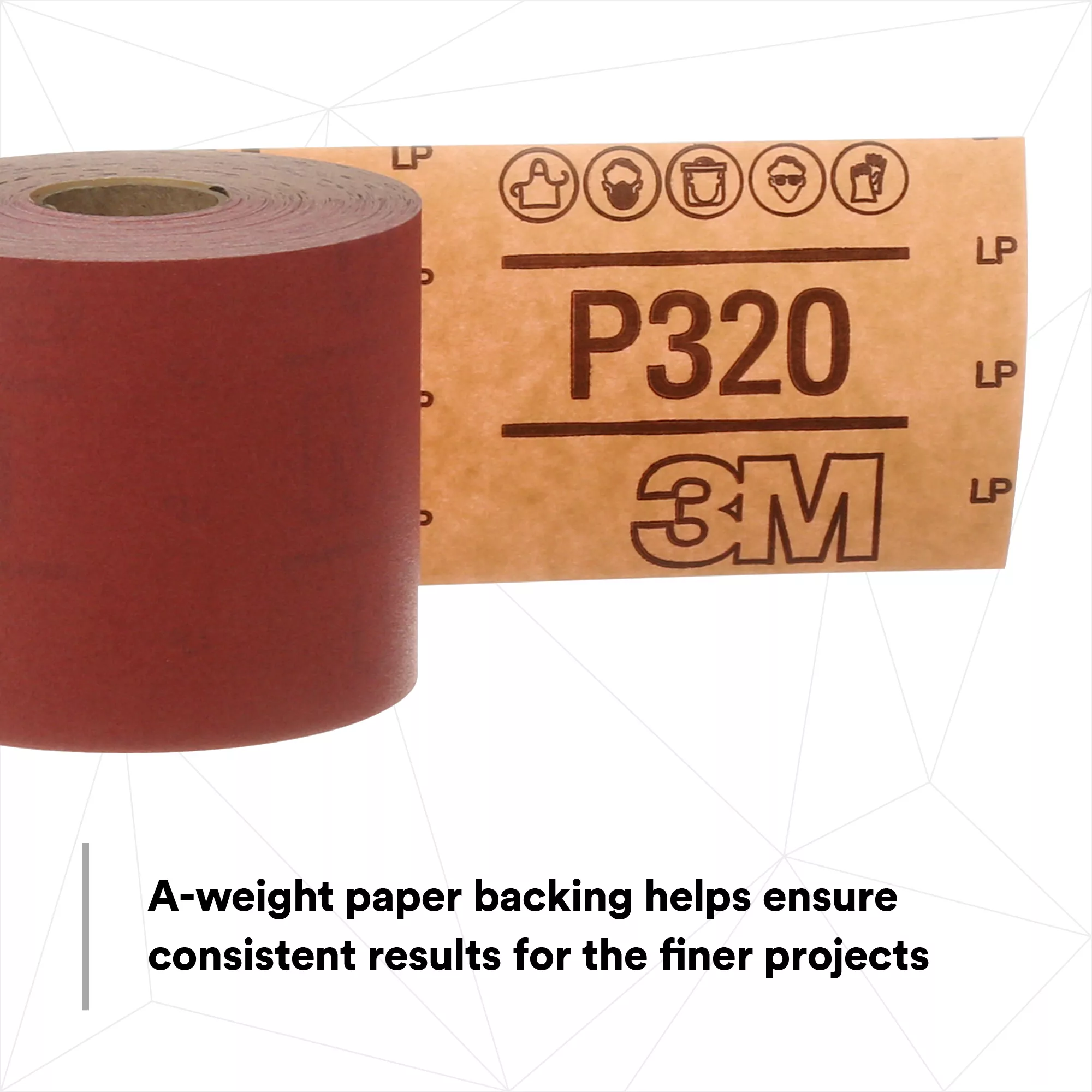 SKU 7000119925 | 3M™ Red Abrasive Stikit™ Sheet Roll