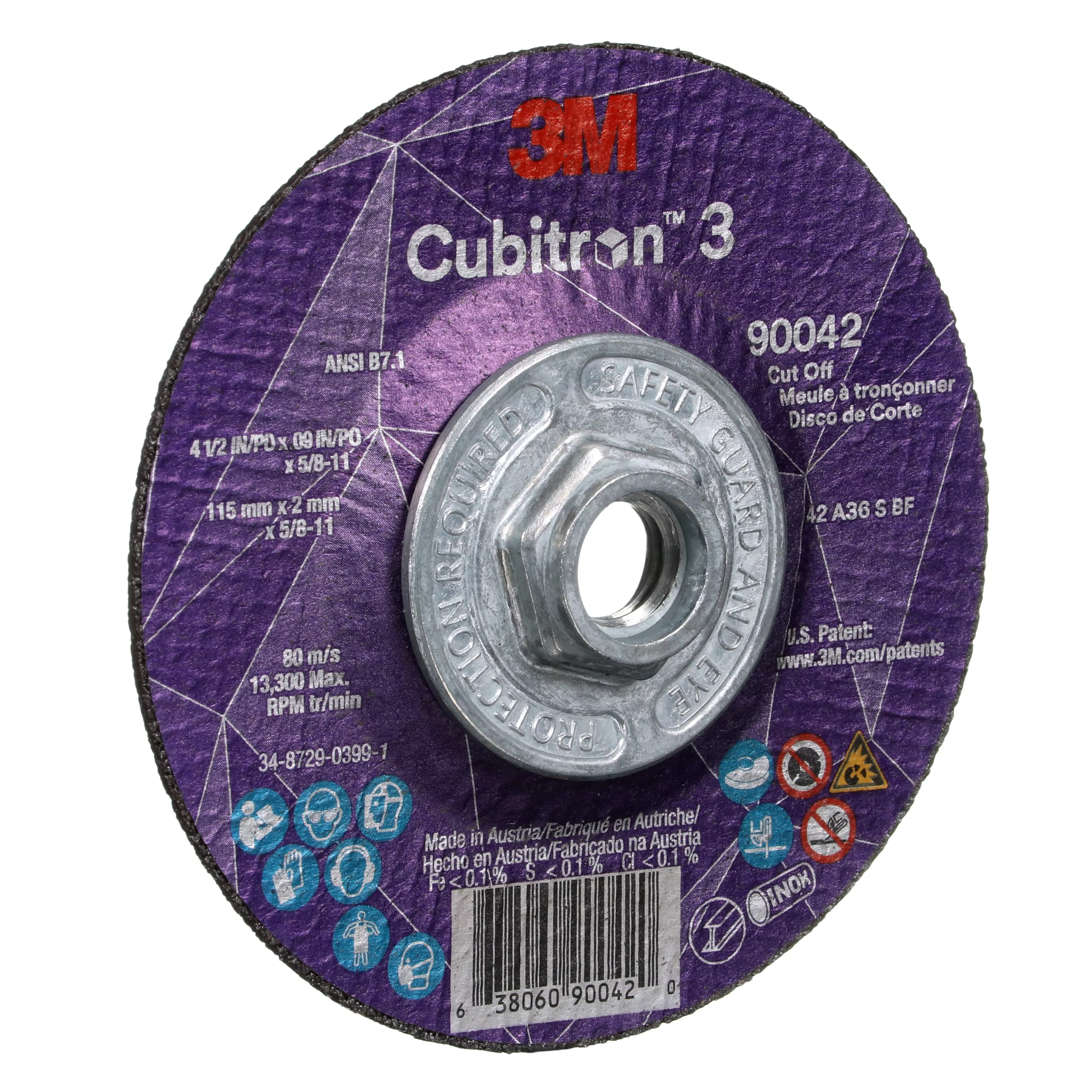 Product Number 90042 | 3M™ Cubitron™ 3 Cut-Off Wheel