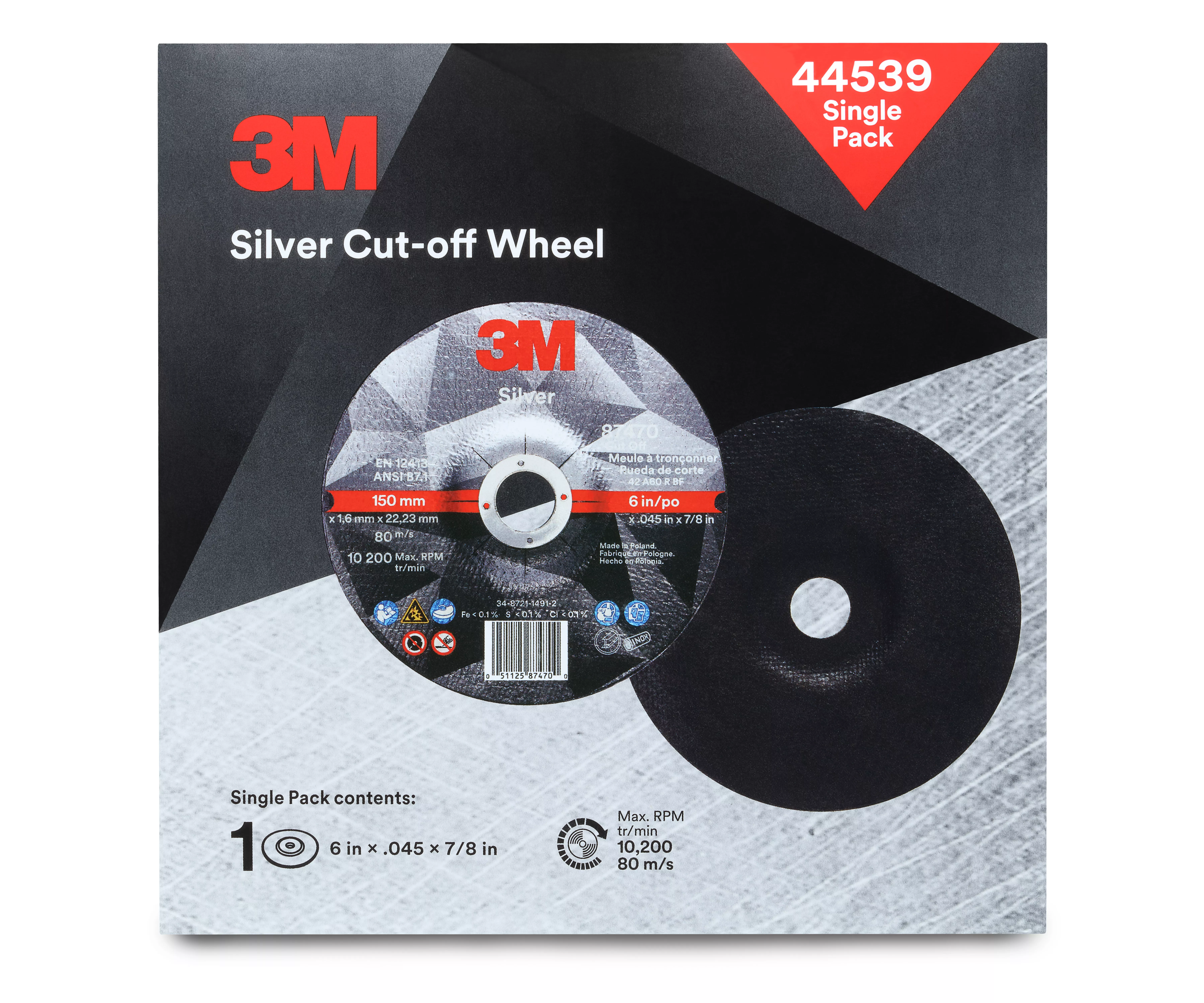 UPC 00076308445393 | 3M™ Silver Cut-Off Wheel