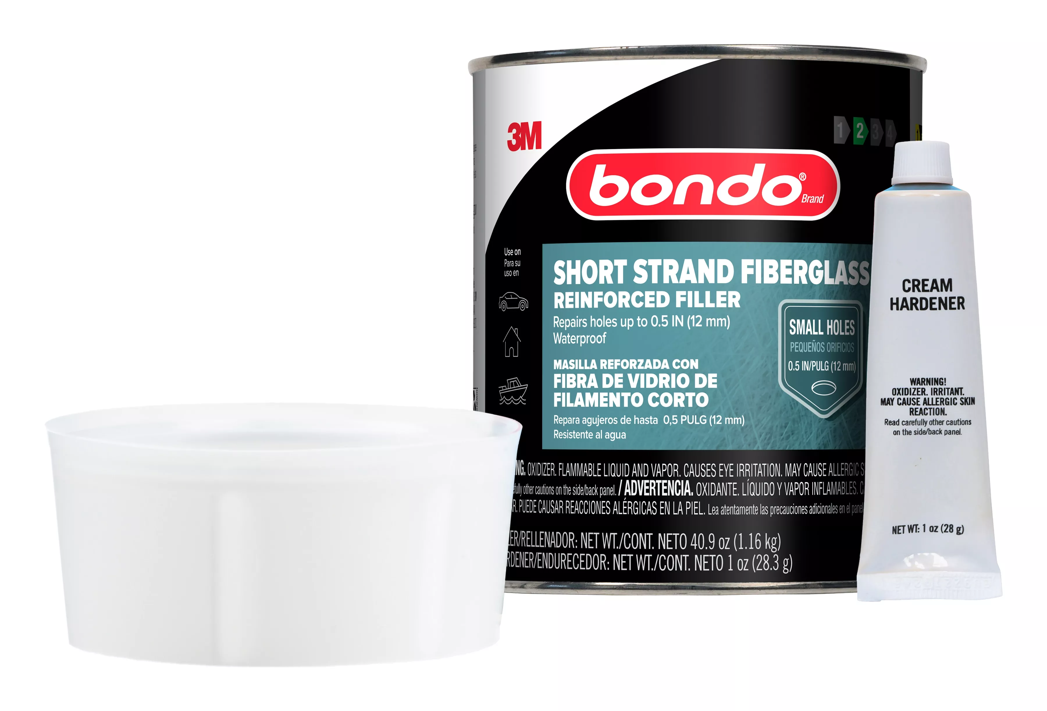 Product Number SS-QT-ES | Bondo® Short Strand Fiberglass Reinforced Filler SS-QT-ES