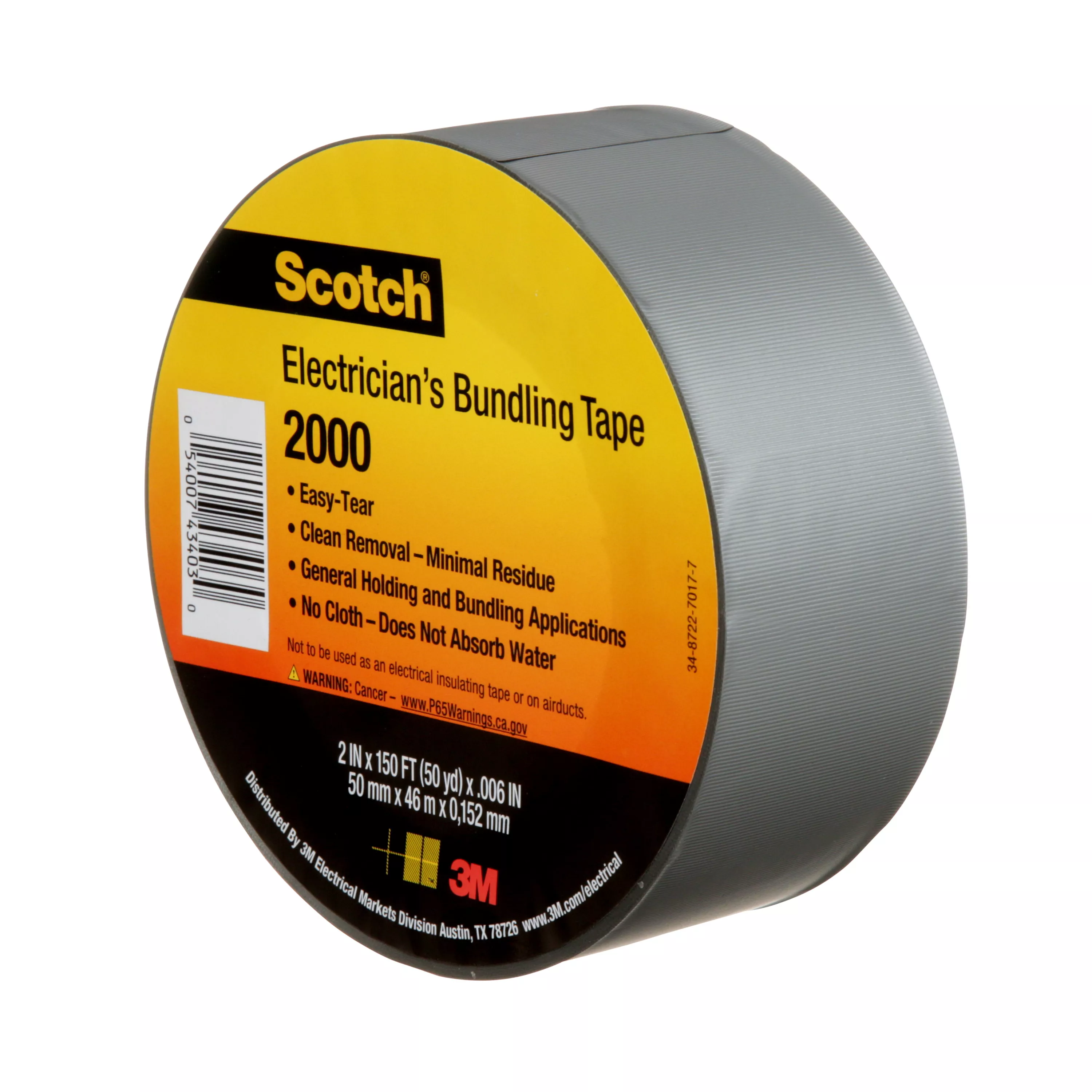 SKU 7000031684 | Scotch® Electricians Duct Tape 2000