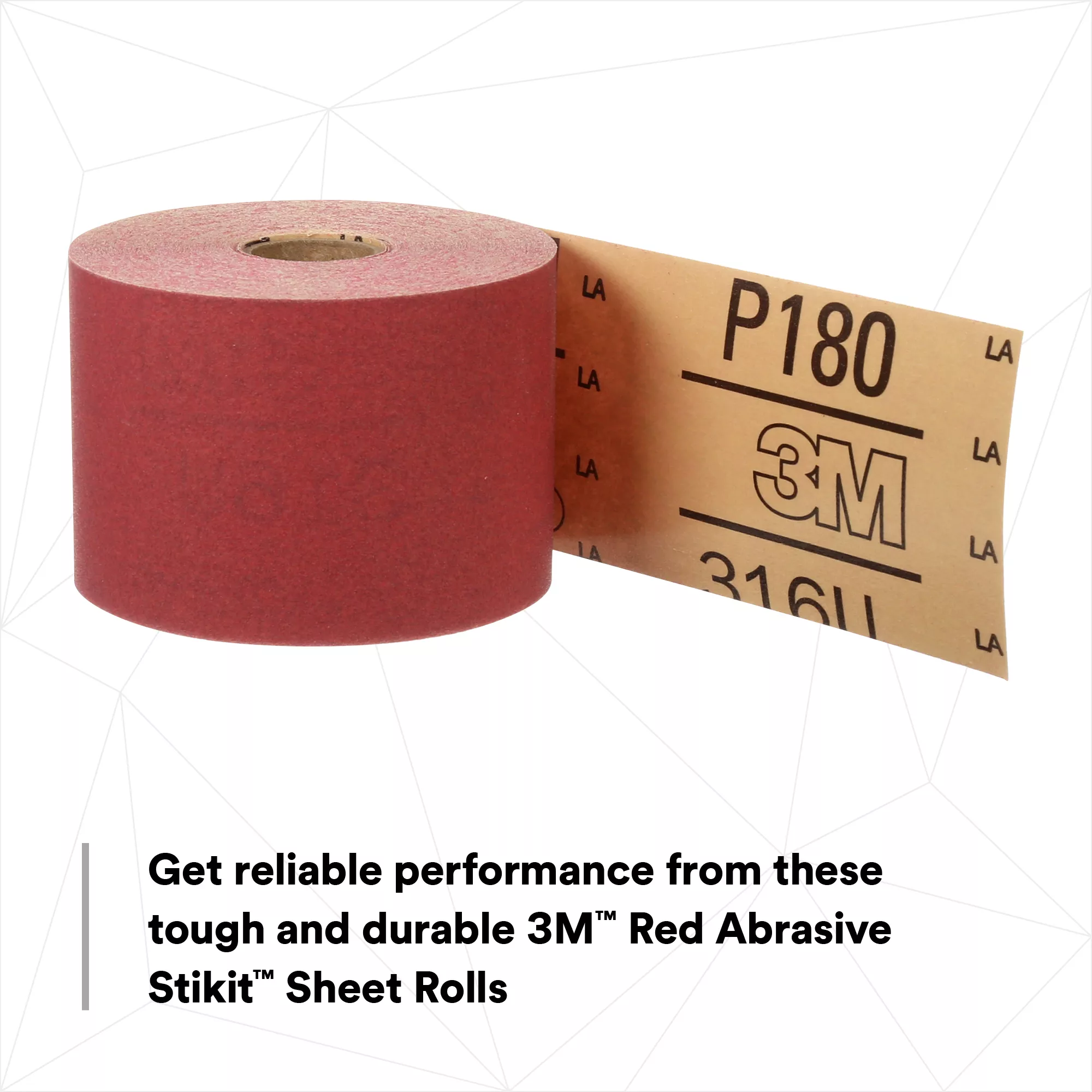 SKU 7000119928 | 3M™ Red Abrasive Stikit™ Sheet Roll