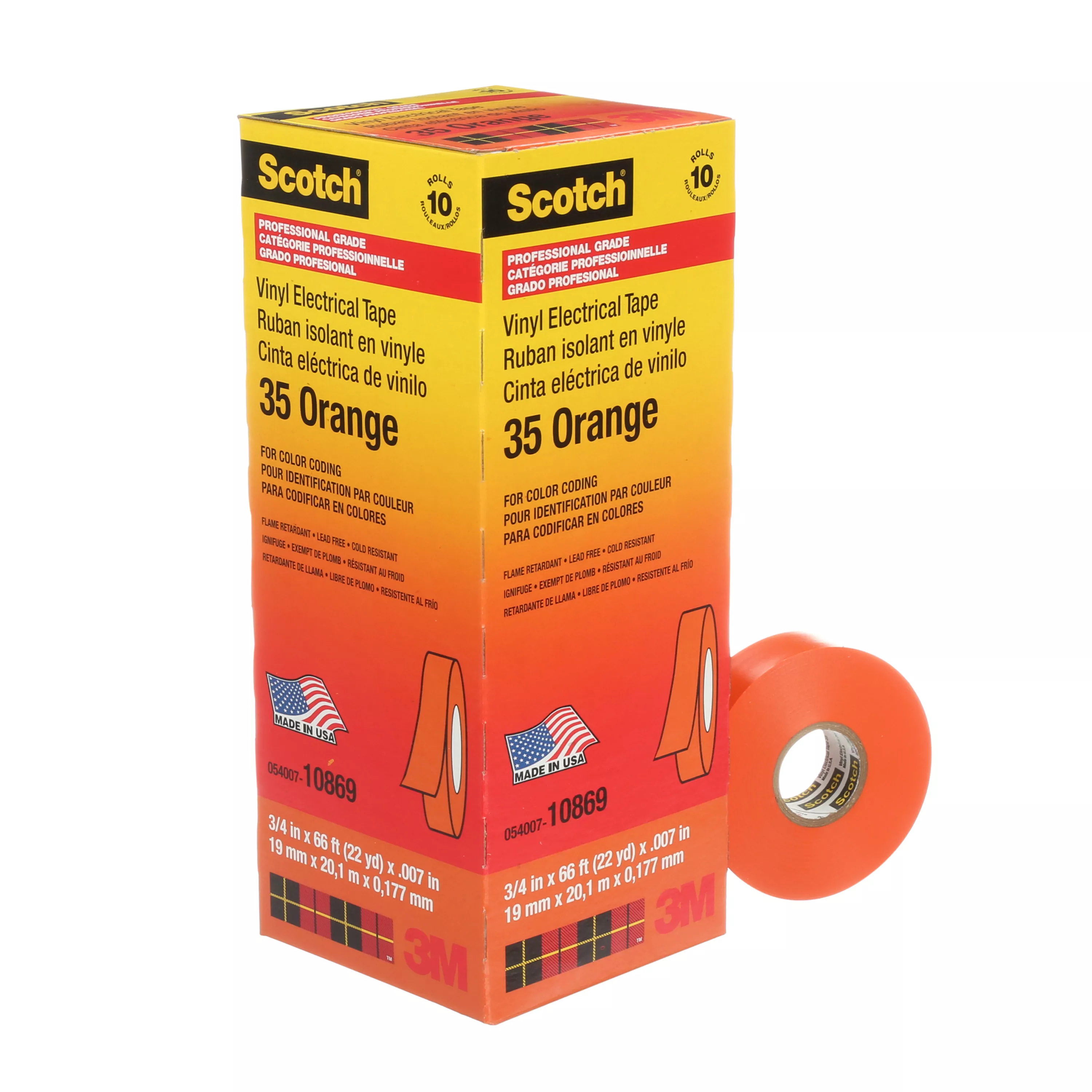 SKU 7000031581 | Scotch® Vinyl Color Coding Electrical Tape 35