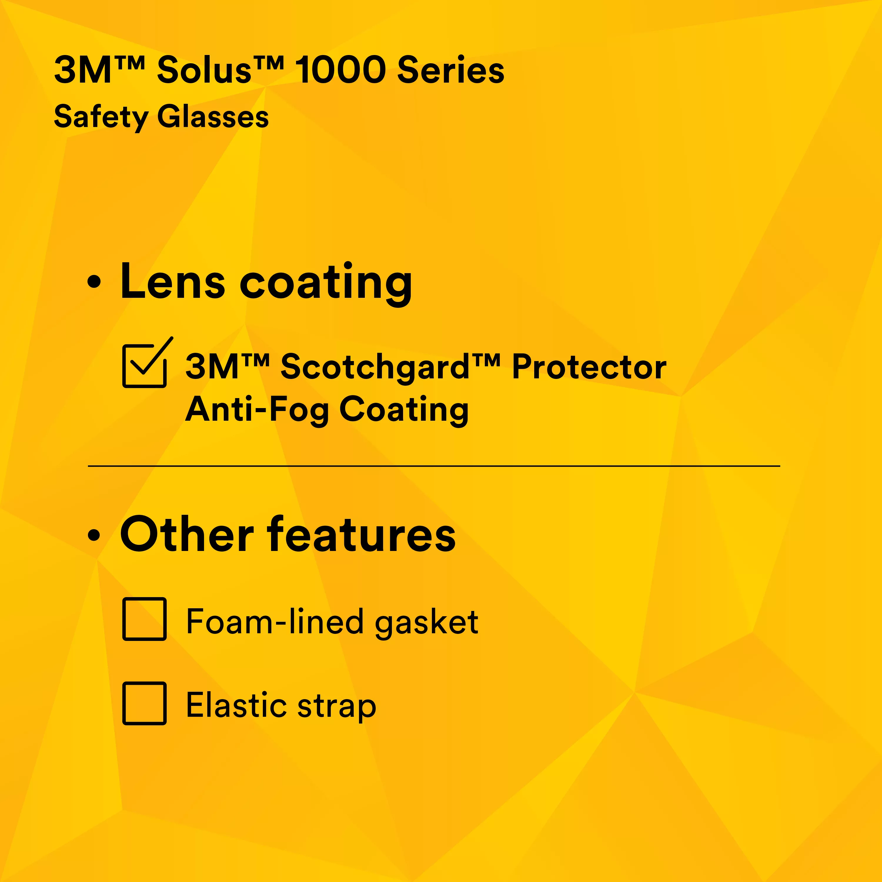 SKU 7100079049 | 3M™ Solus™ 1000-Series Safety Glasses S1201SGAF