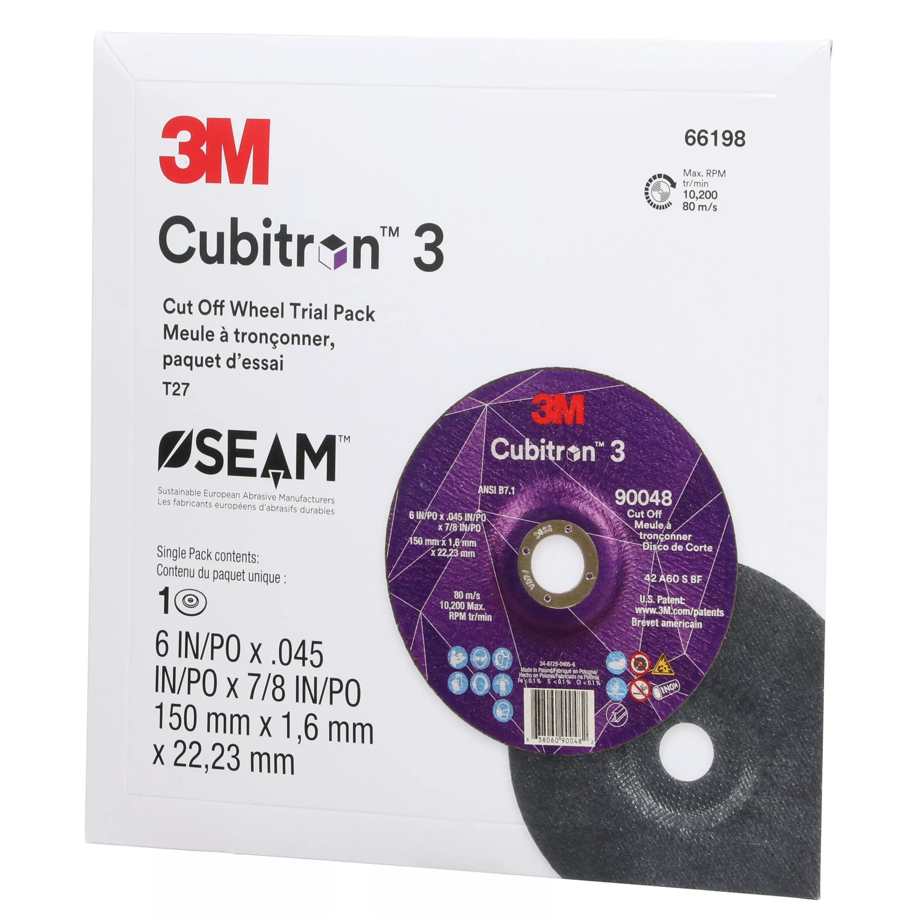 SKU 7100317466 | 3M™ Cubitron™ 3 Cut-Off Wheel