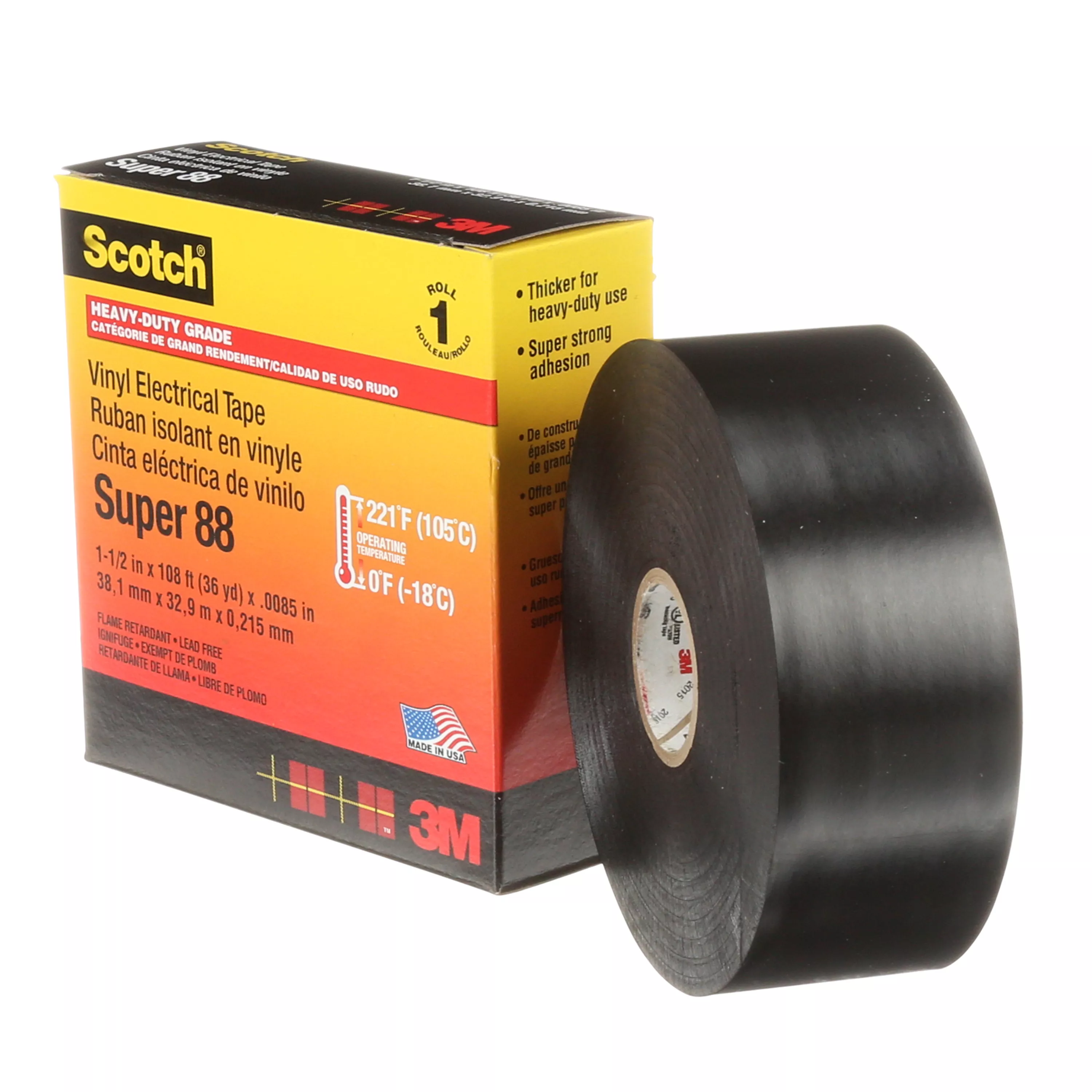 SKU 7000031459 | Scotch® Vinyl Electrical Tape Super 88