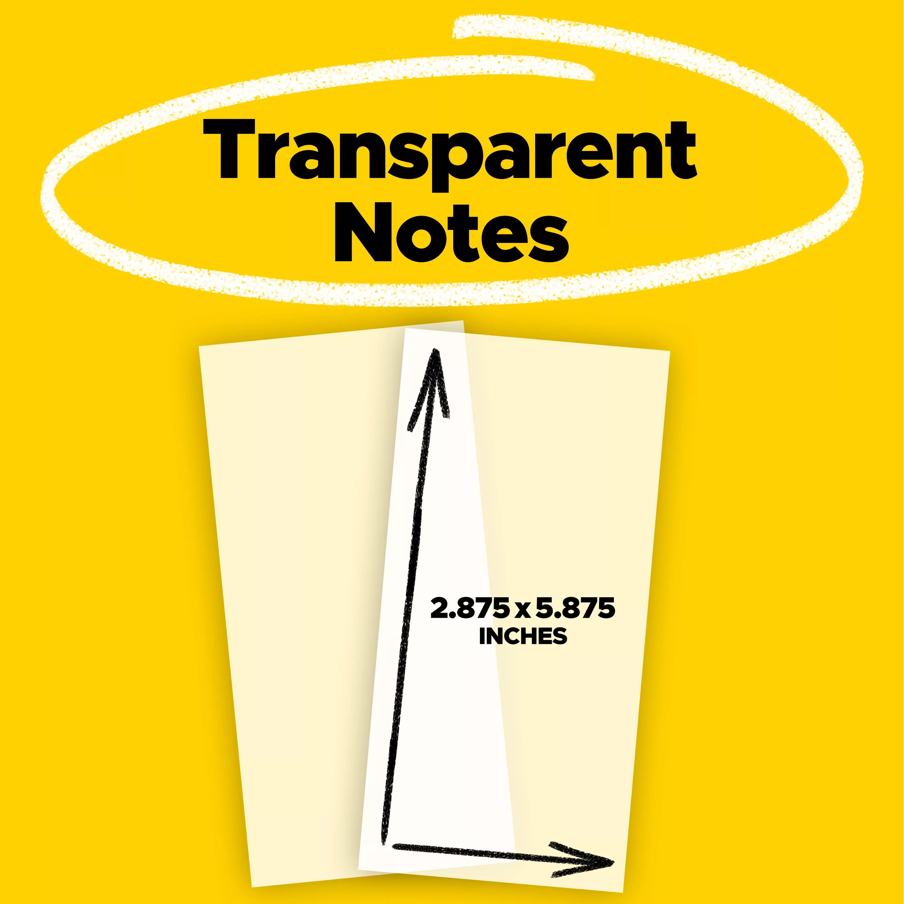 Post-it® Transparent Note 636-TRSPT, 2 7/8 x 5 7/8 in, 24 Each/Case