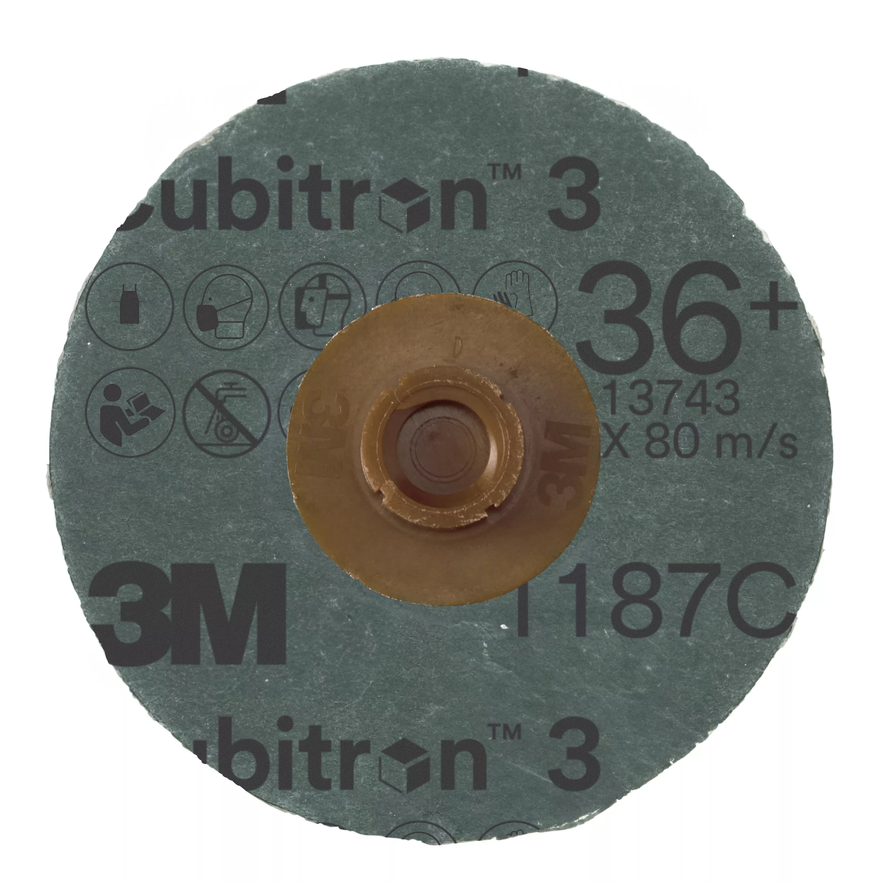 SKU 7100332093 | 3M™ Cubitron™ 3 Roloc™ Fibre Disc 1187C