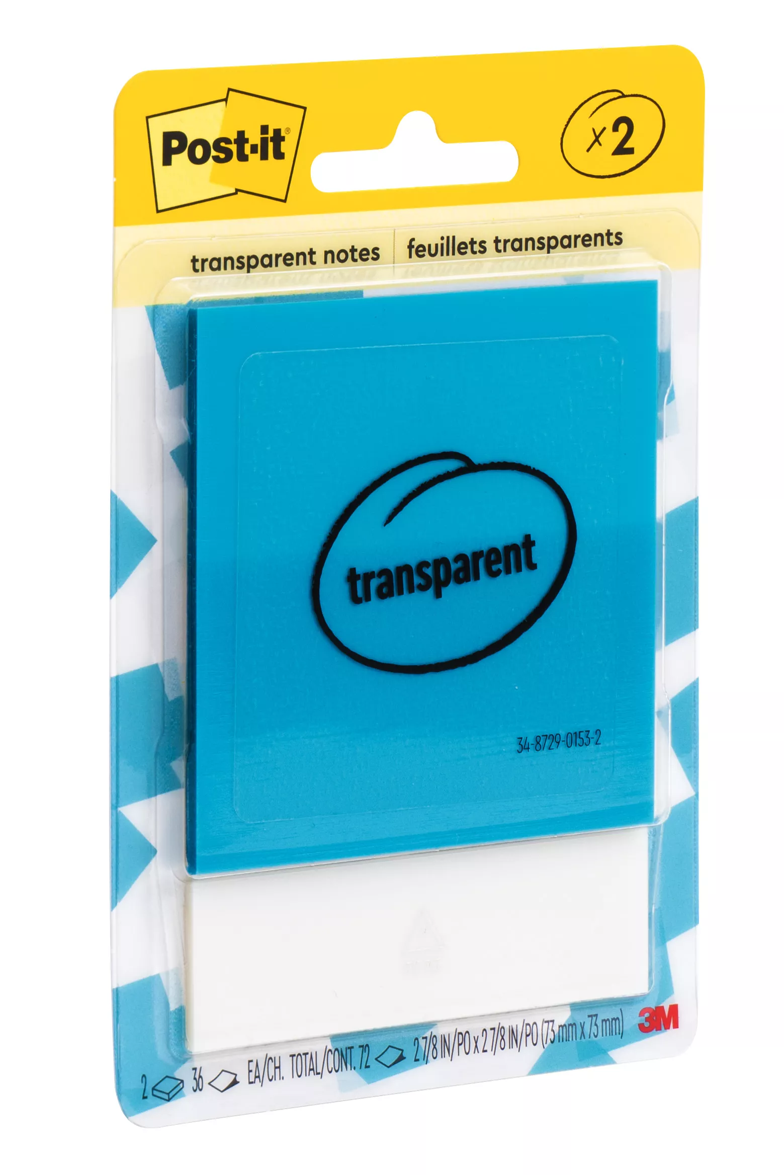 SKU 7100309525 | Post-it® Transparent Notes 600-2TRCOL