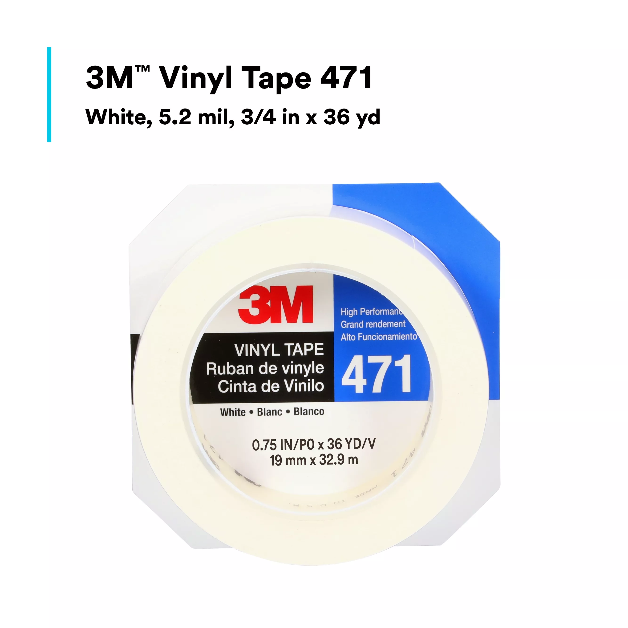 SKU 7100044643 | 3M™ Vinyl Tape 471