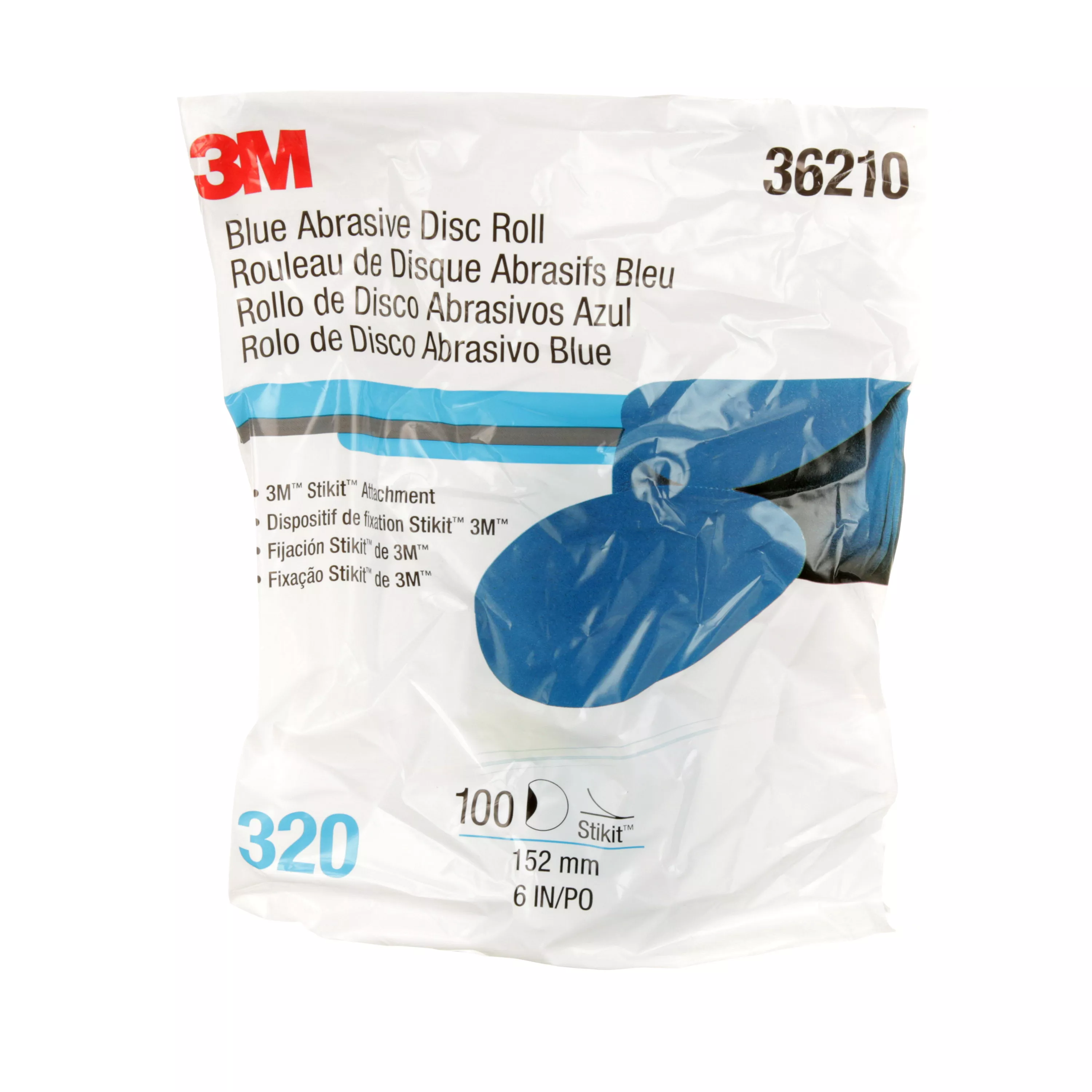 SKU 7100215729 | 3M™ Stikit™ Blue Abrasive Disc Roll 321U