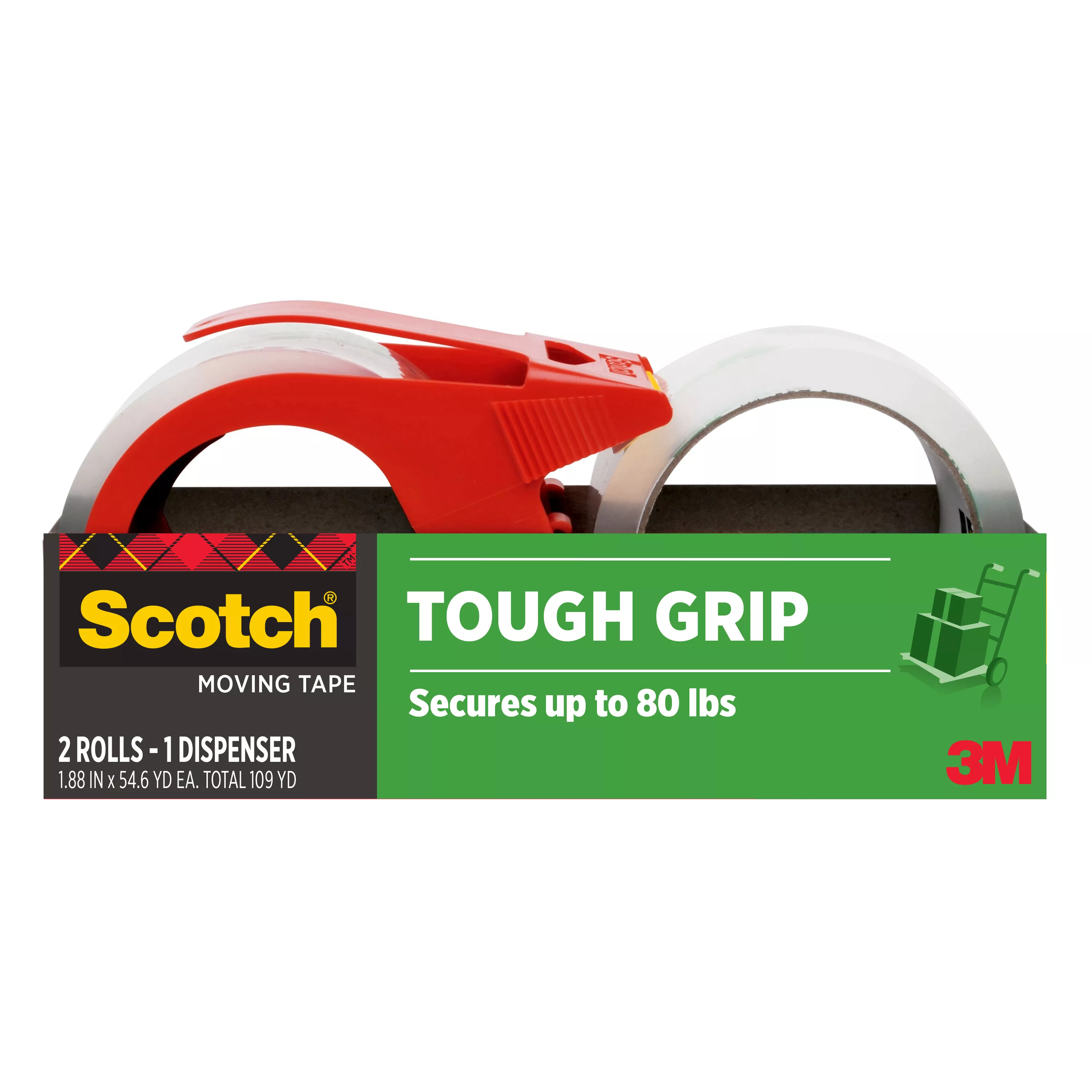 Scotch® Tough Grip Moving Packaging Tape, 3500-6 1.88 in x 54.6 yds (48
mm x 50 m)