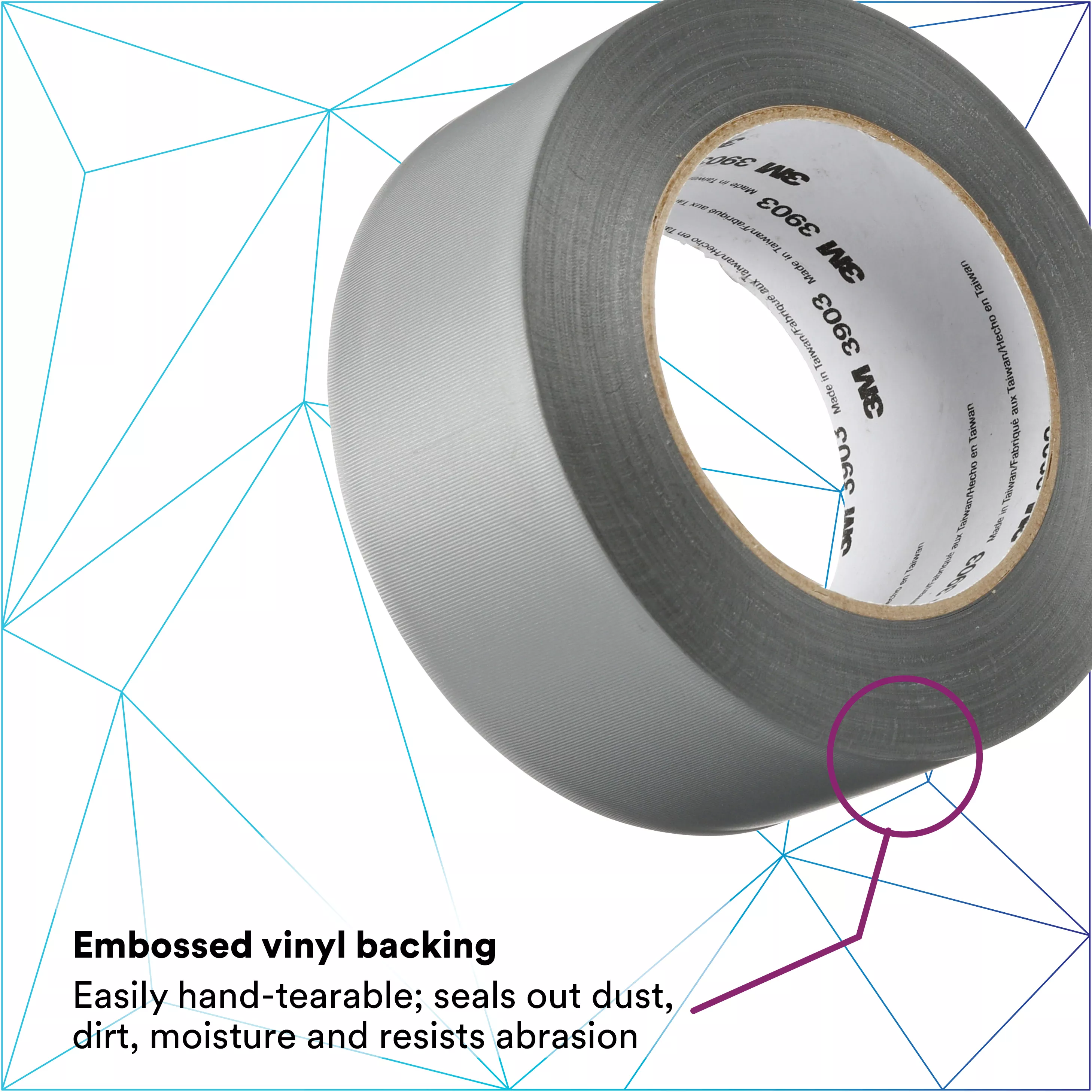 SKU 7100145925 | 3M™ Vinyl Duct Tape 3903