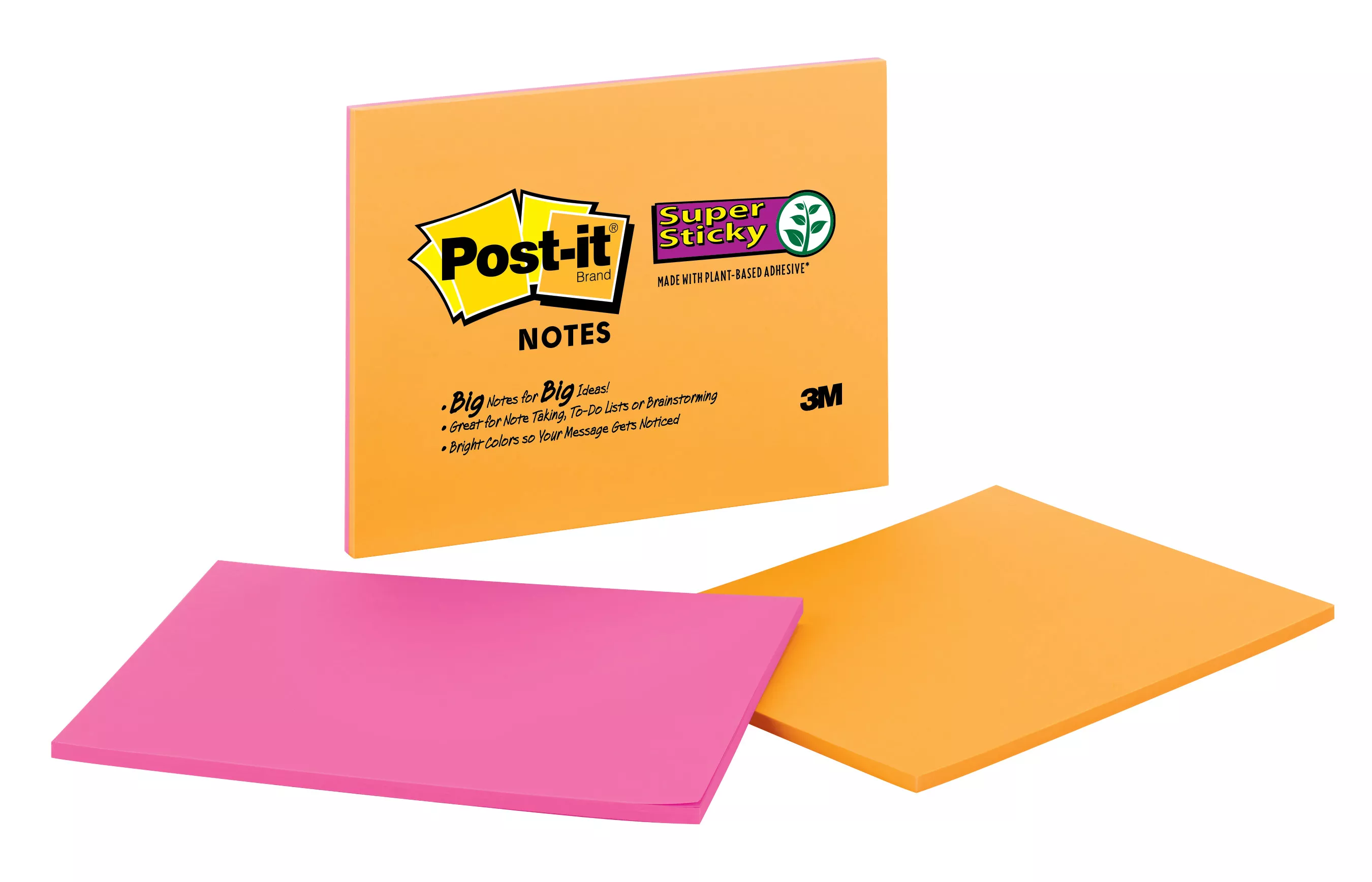 Post-it® Super Sticky Notes 6845-SSP-2PK, 8 in x 6 in (203 mm x 152 mm) Rio de Janeiro Collection, Lined, 2 Pads/Pack