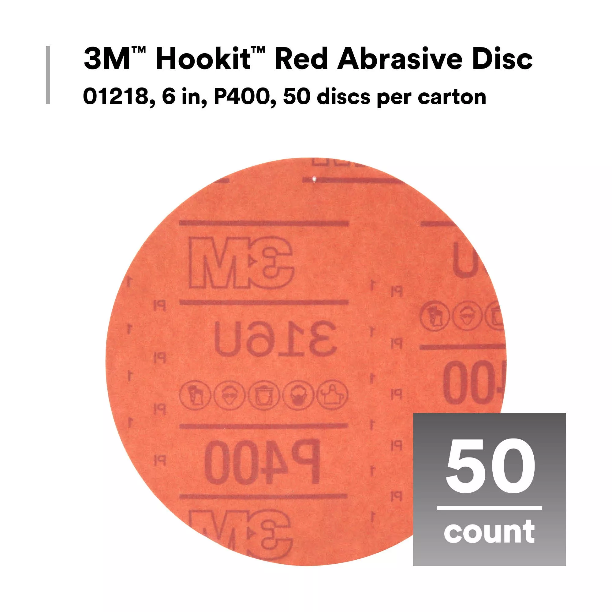 SKU 7000045463 | 3M™ Hookit™ Red Abrasive Disc