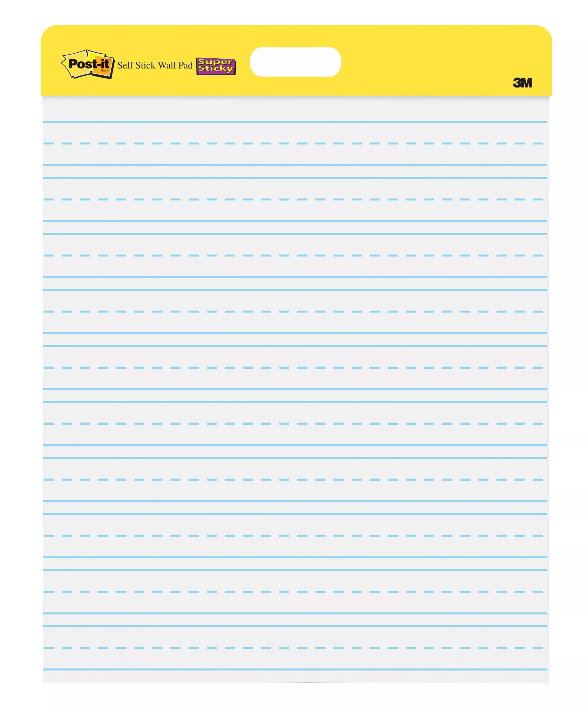 Post-it® Self-Stick Wall Pad 566PRL, 20 in x 23 in (50,8 cm x 58,4 cm) Primary Ruled