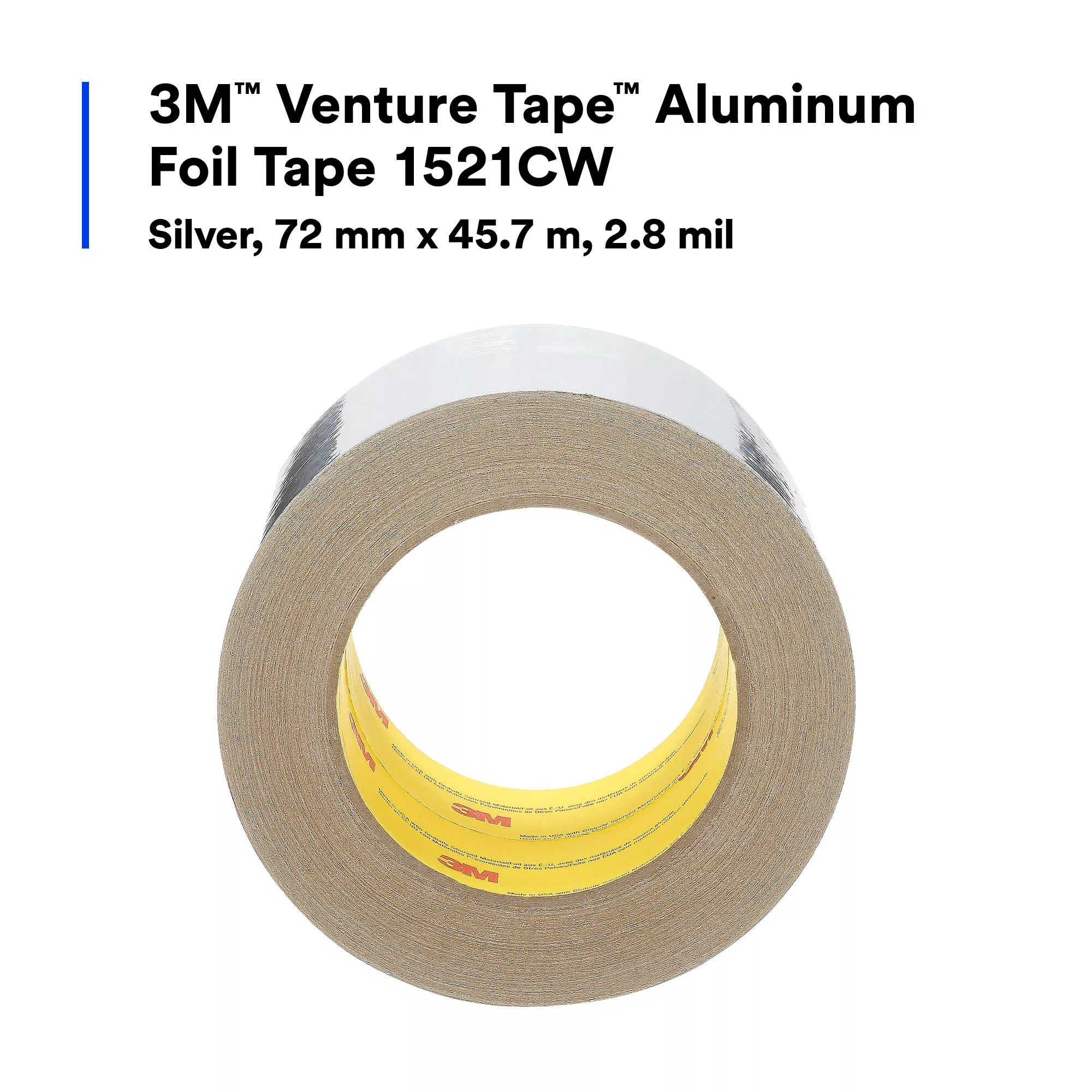 SKU 7100043752 | 3M™ Venture Tape™ Aluminum Foil Tape 1521CW