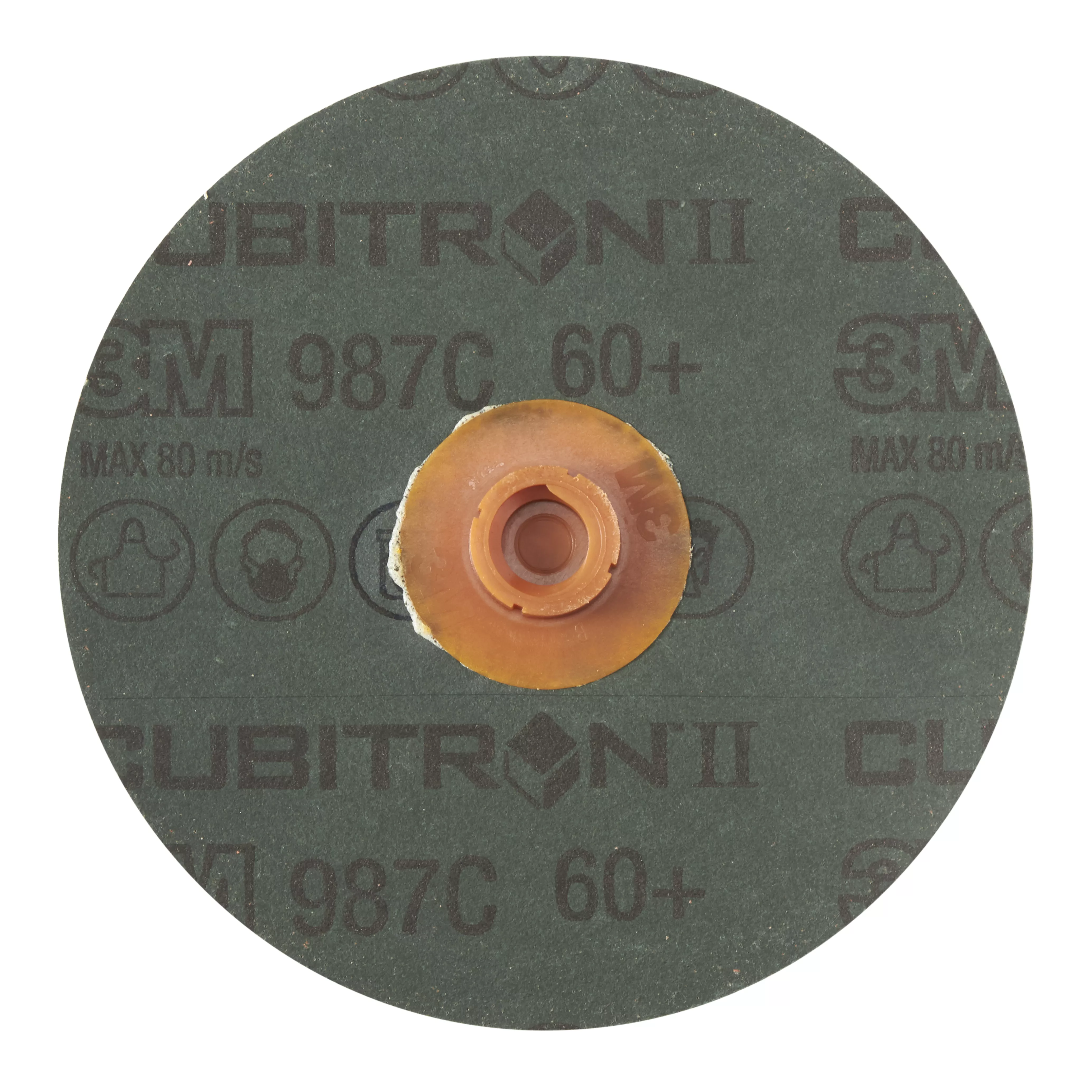 3M™ Cubitron™ II Roloc™ Fibre Disc 987C, 60+, TS, 4 in, Die RS400BB,
25/Carton, 100 ea/Case