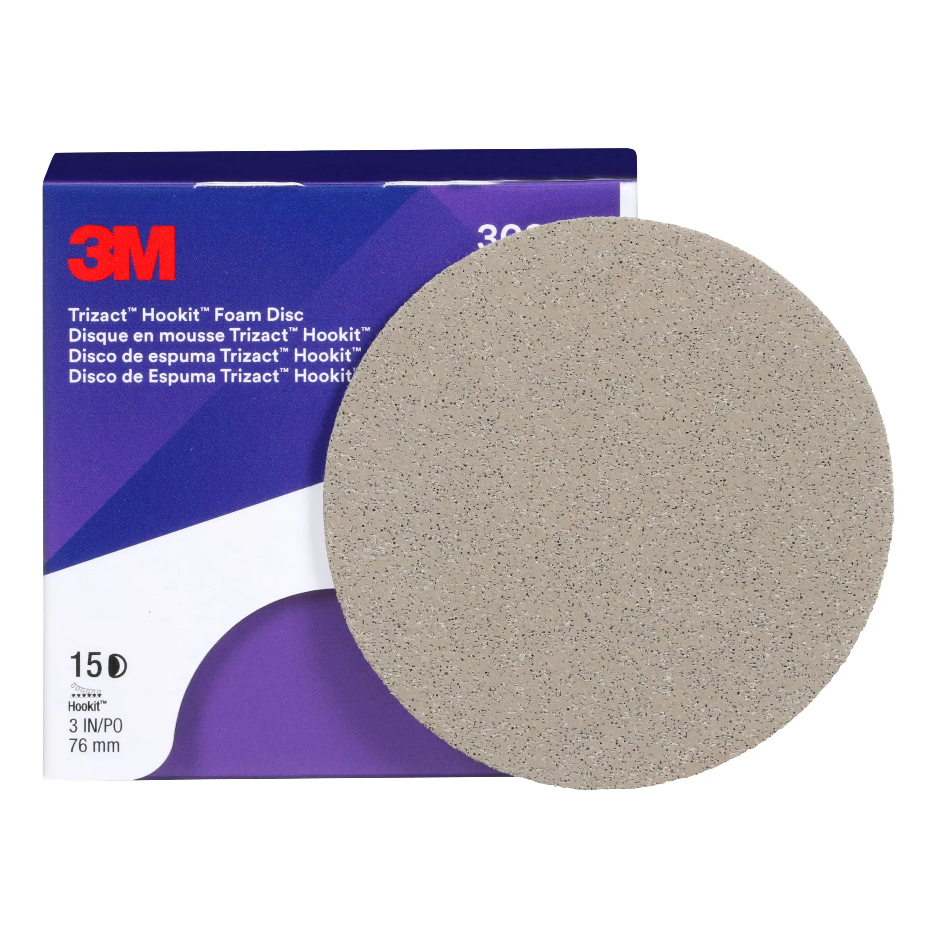 SKU 7100193763 | 3M™ Trizact™ Hookit™ Foam Disc 30804