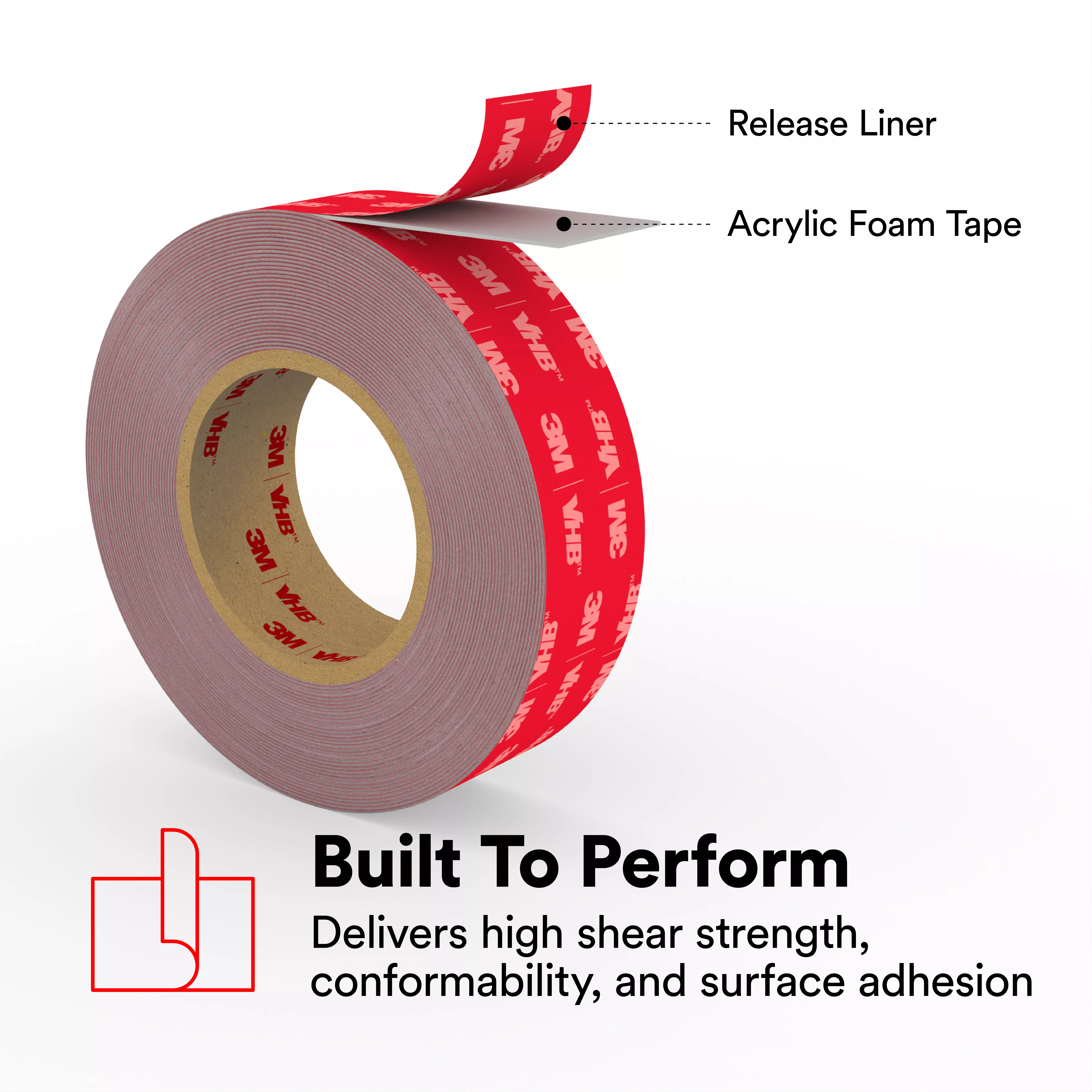 SKU 7100273398 | 3M™ VHB™ Tape RP+110GF