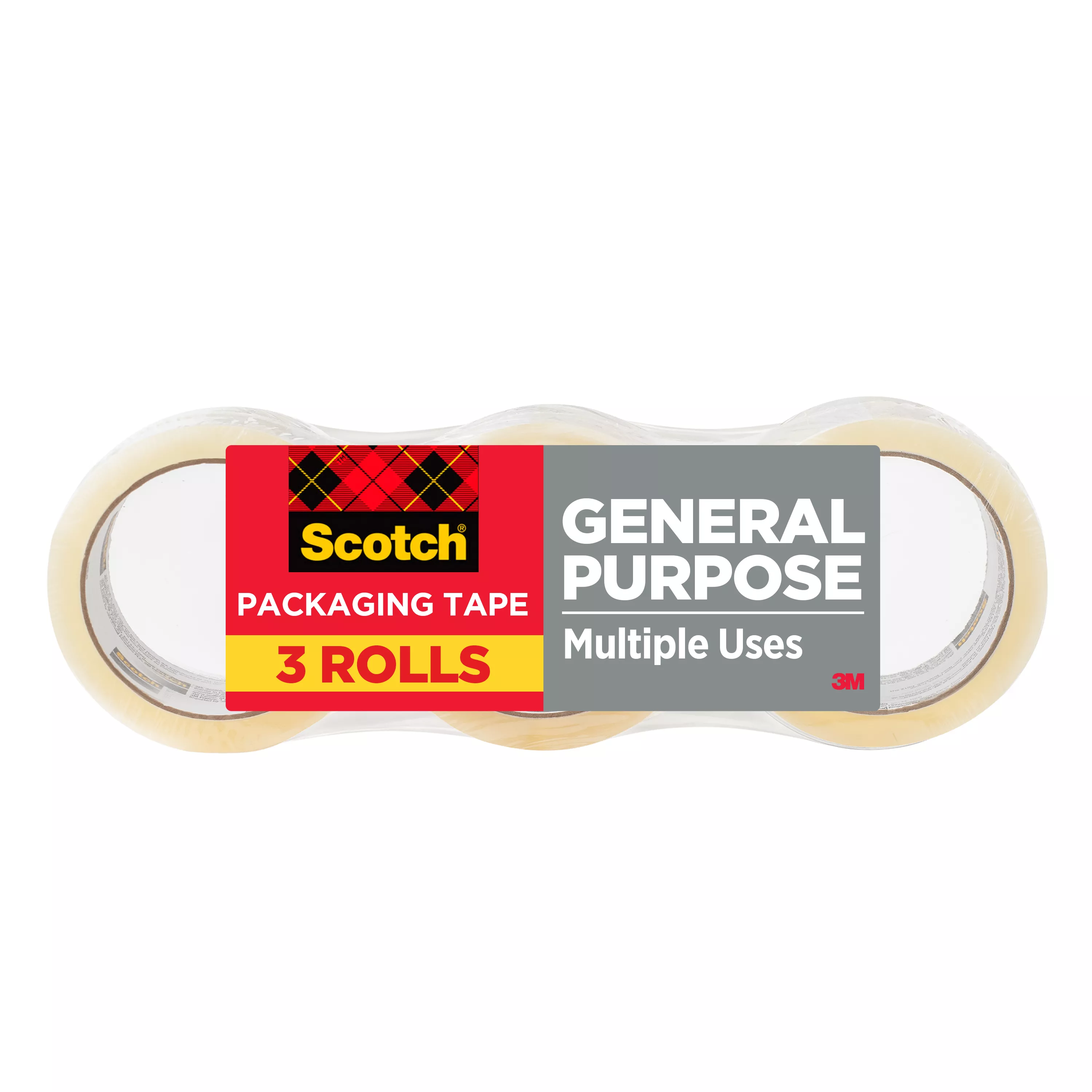 Scotch® Lightweight Shipping Packaging Tape 3350-3, 1.88 in x 54.6 yd
(48 mm x 50 m), 3 pack