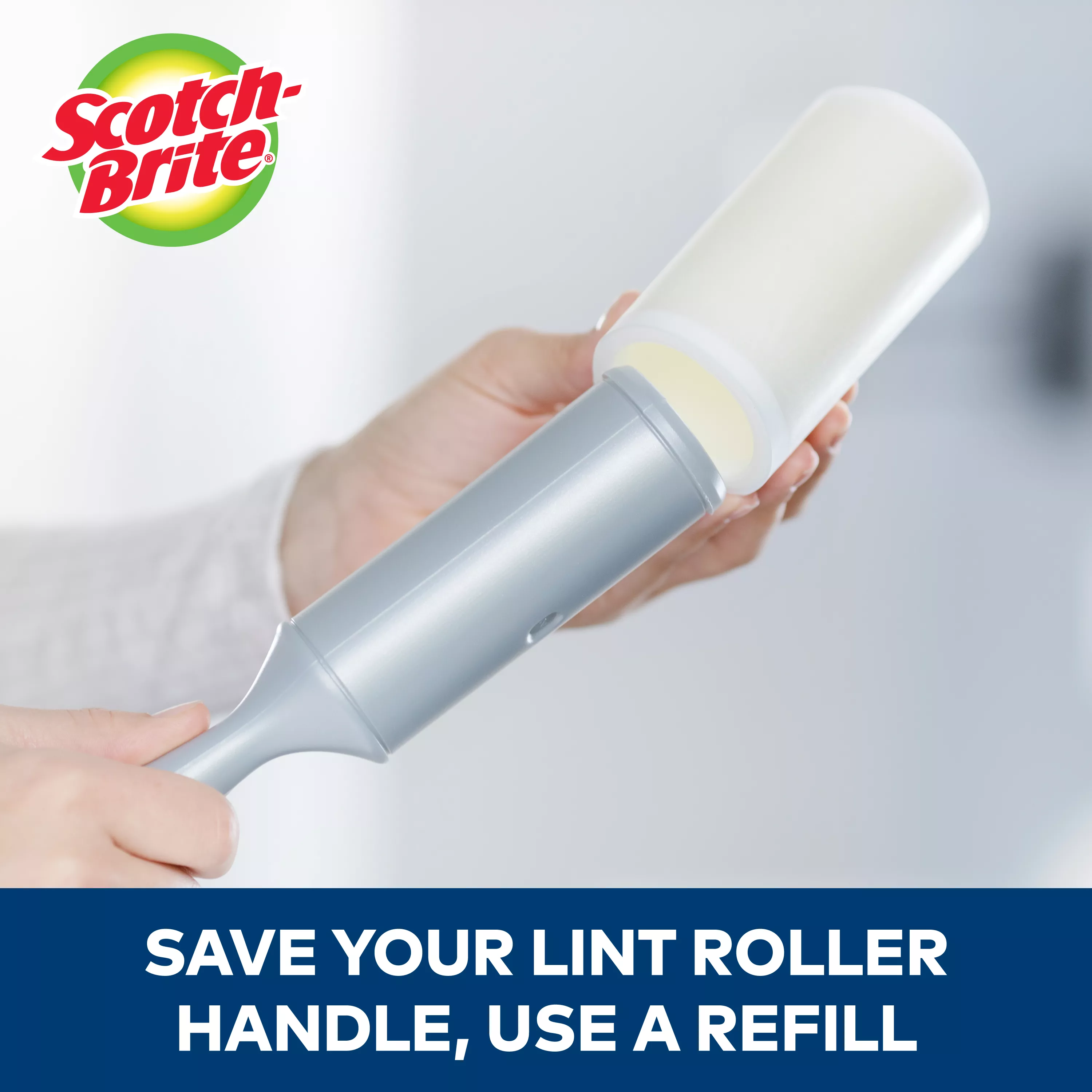 SKU 7010299865 | Scotch-Brite™ 50% Stickier Lint Roller 830RS-48