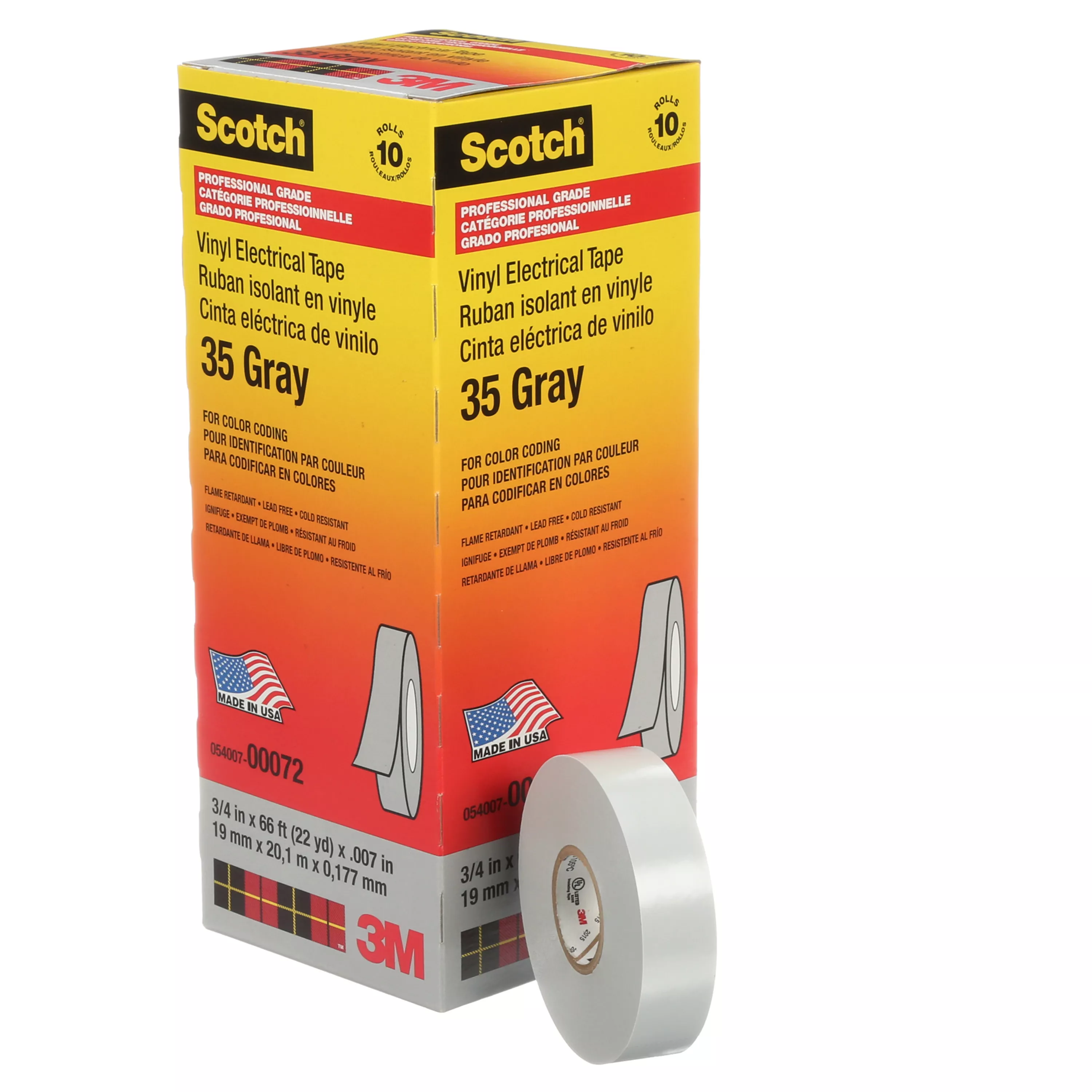 SKU 7000006099 | Scotch® Vinyl Color Coding Electrical Tape 35