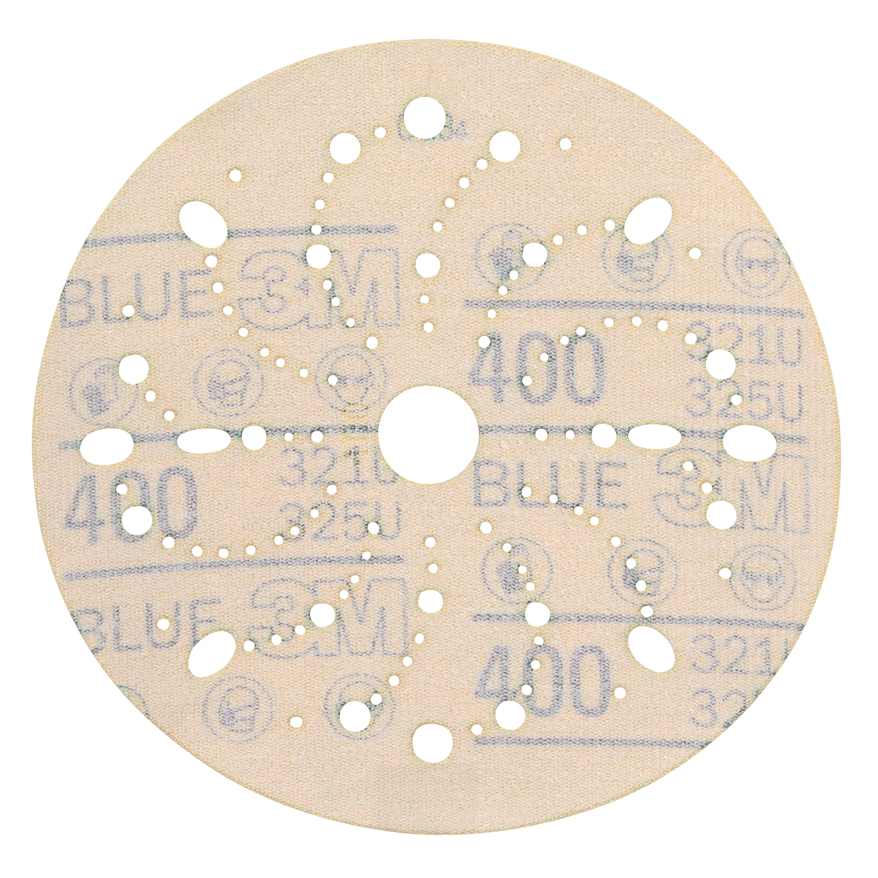 SKU 7100091098 | 3M™ Hookit™ Blue Abrasive Disc 321U Multi-hole