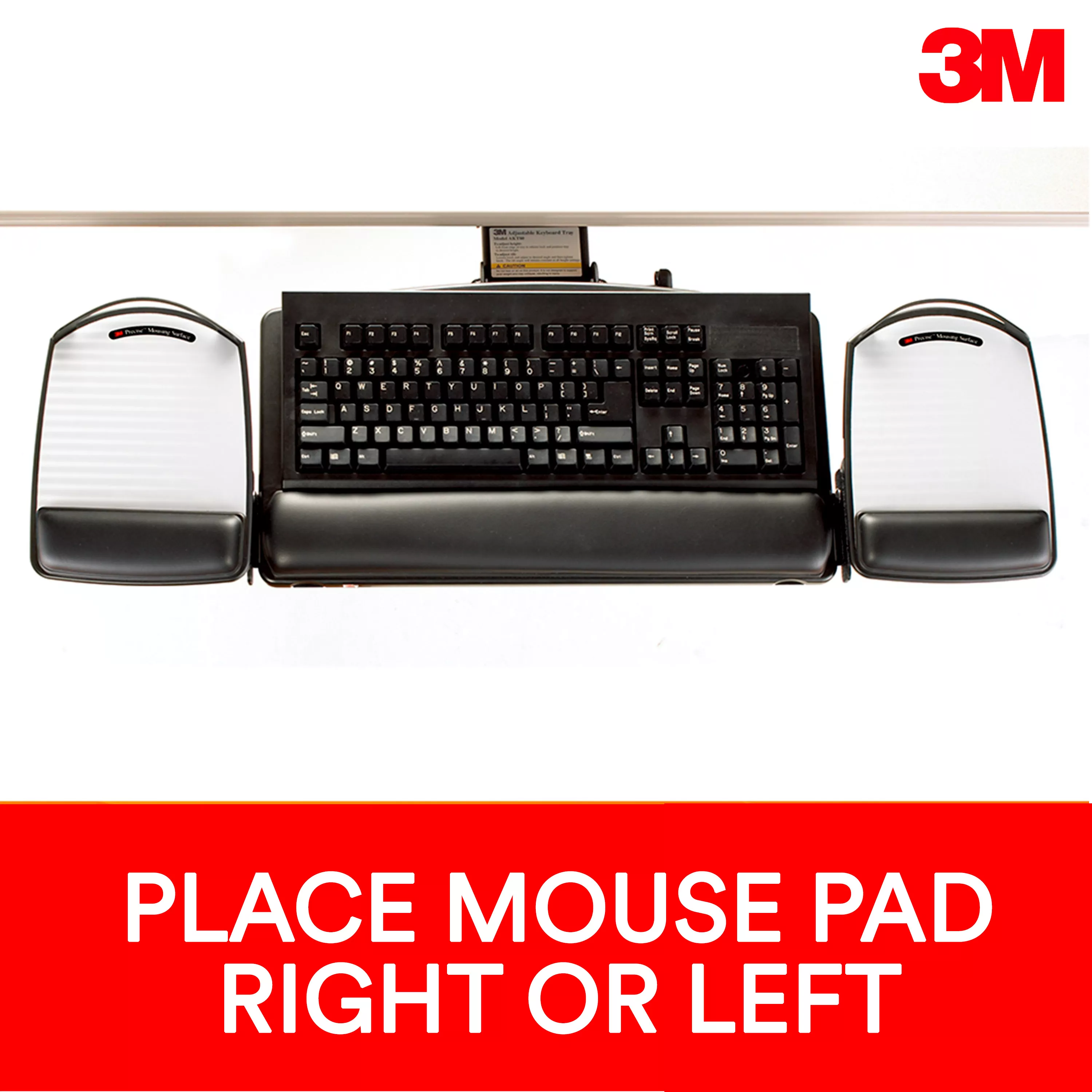 SKU 7010332574 | 3M™ Knob Adjust Keyboard Tray with Adjustable Keyboard and Mouse Platform