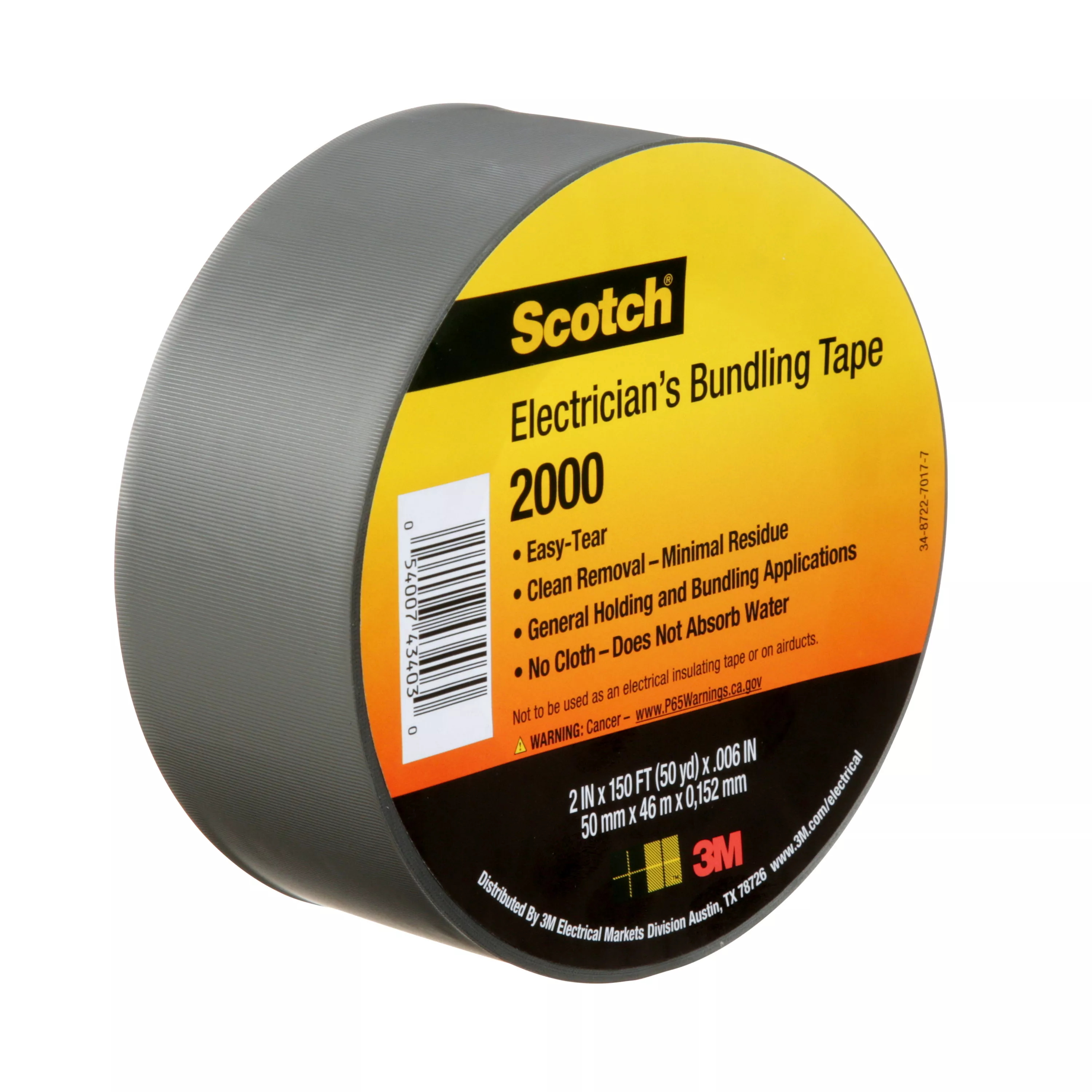 SKU 7000031684 | Scotch® Electricians Duct Tape 2000