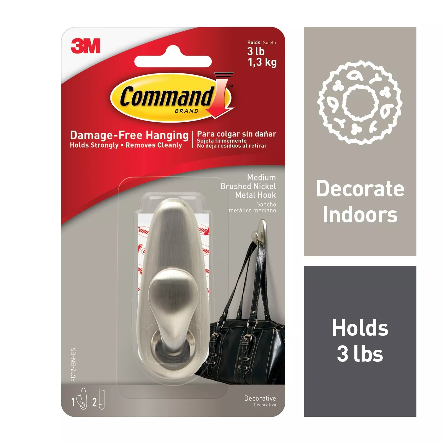 Command™ Forever Classic Hook FC12-BN-ES, Medium