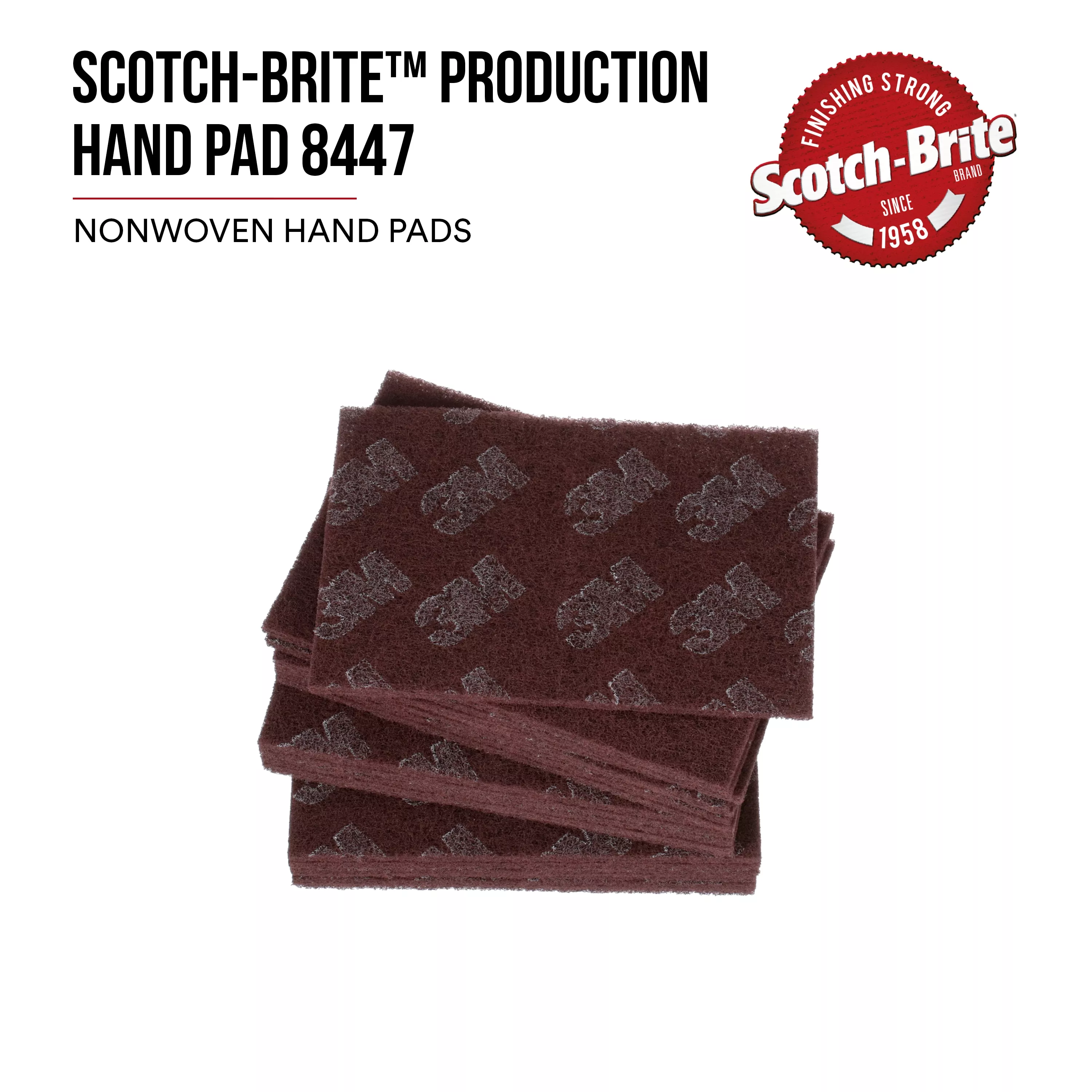 SKU 7000120942 | Scotch-Brite™ Production Hand Pad 8447