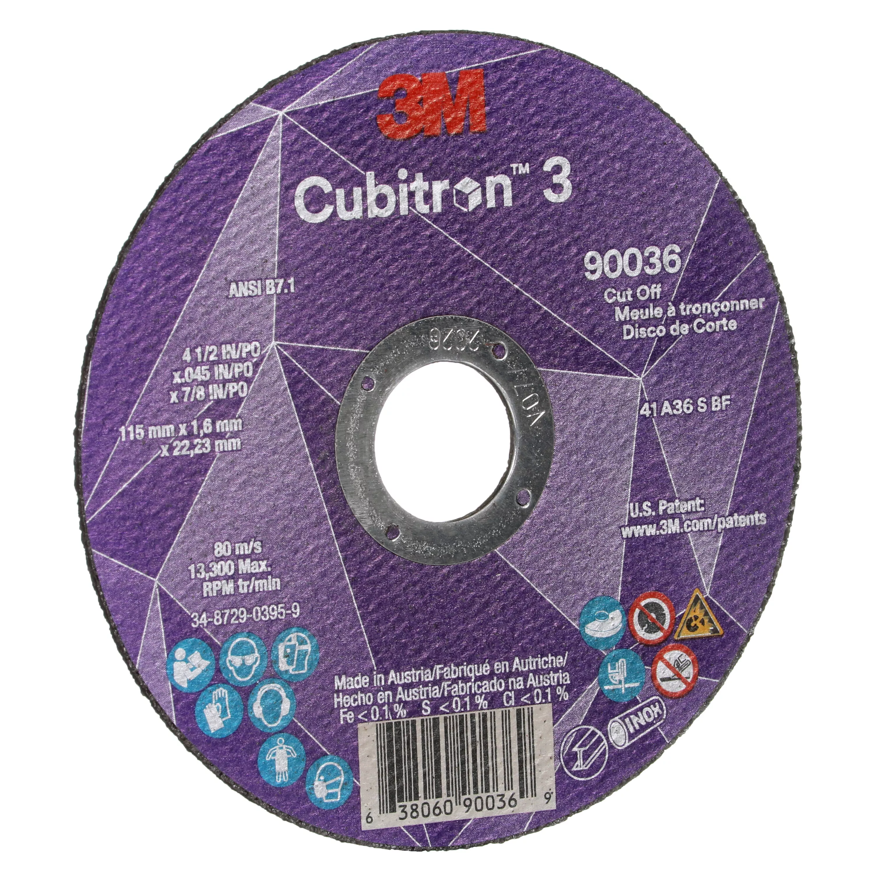 Product Number 90036 | 3M™ Cubitron™ 3 Cut-Off Wheel