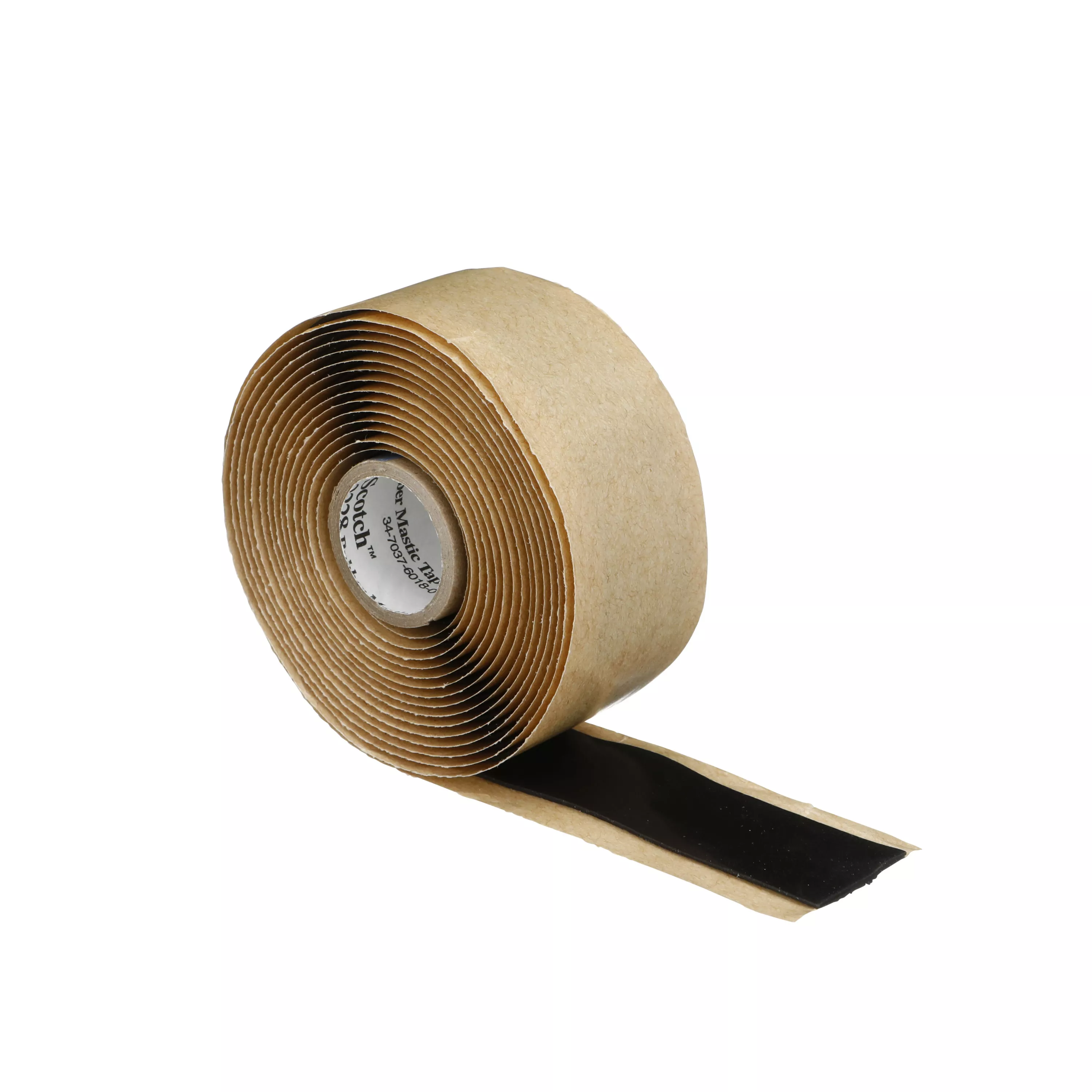 Scotch® Rubber Mastic Tape 2228, 1 in x 10 ft, Black, 1 roll/carton, 12 rolls/Case