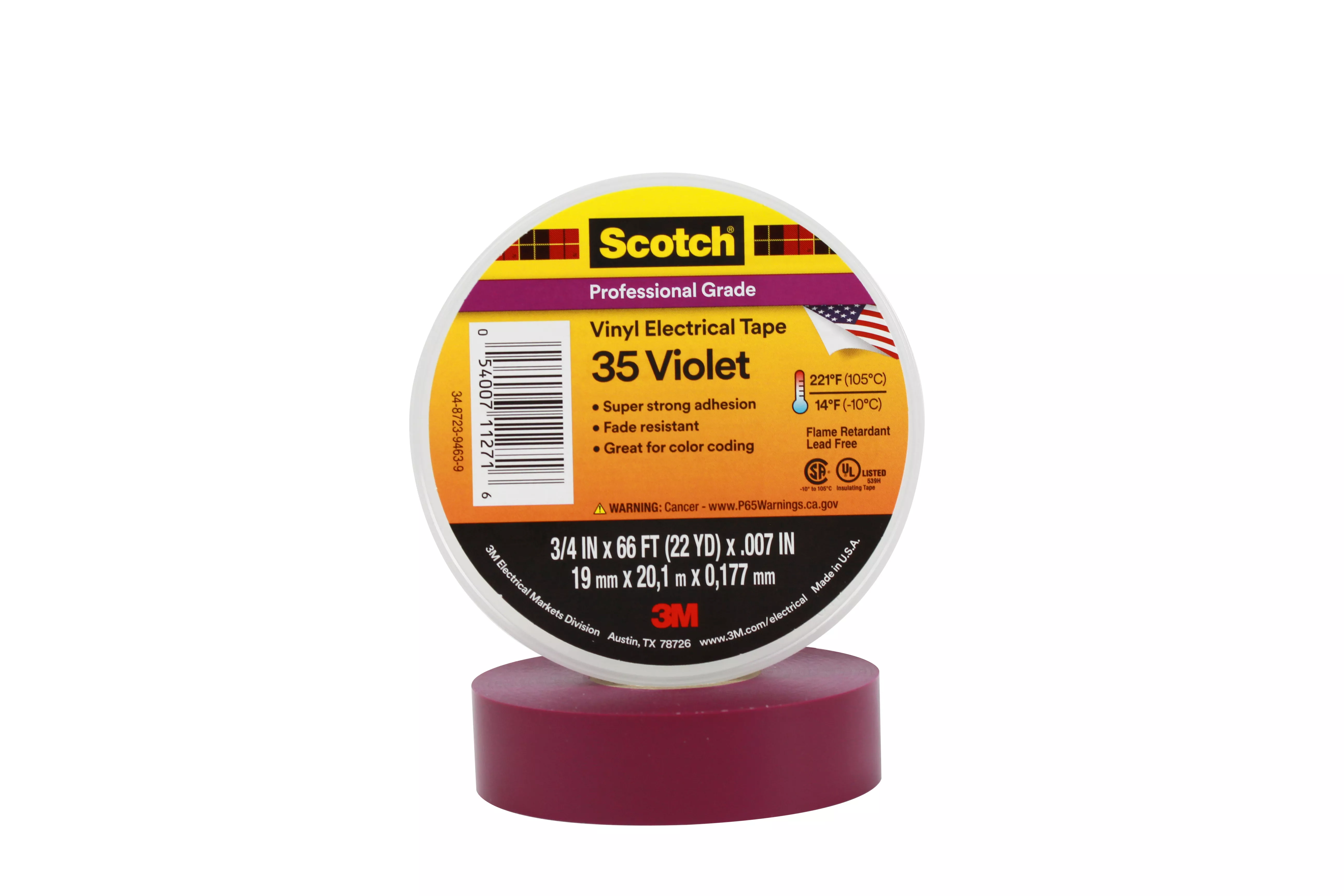 SKU 7000058437 | Scotch® Vinyl Color Coding Electrical Tape 35