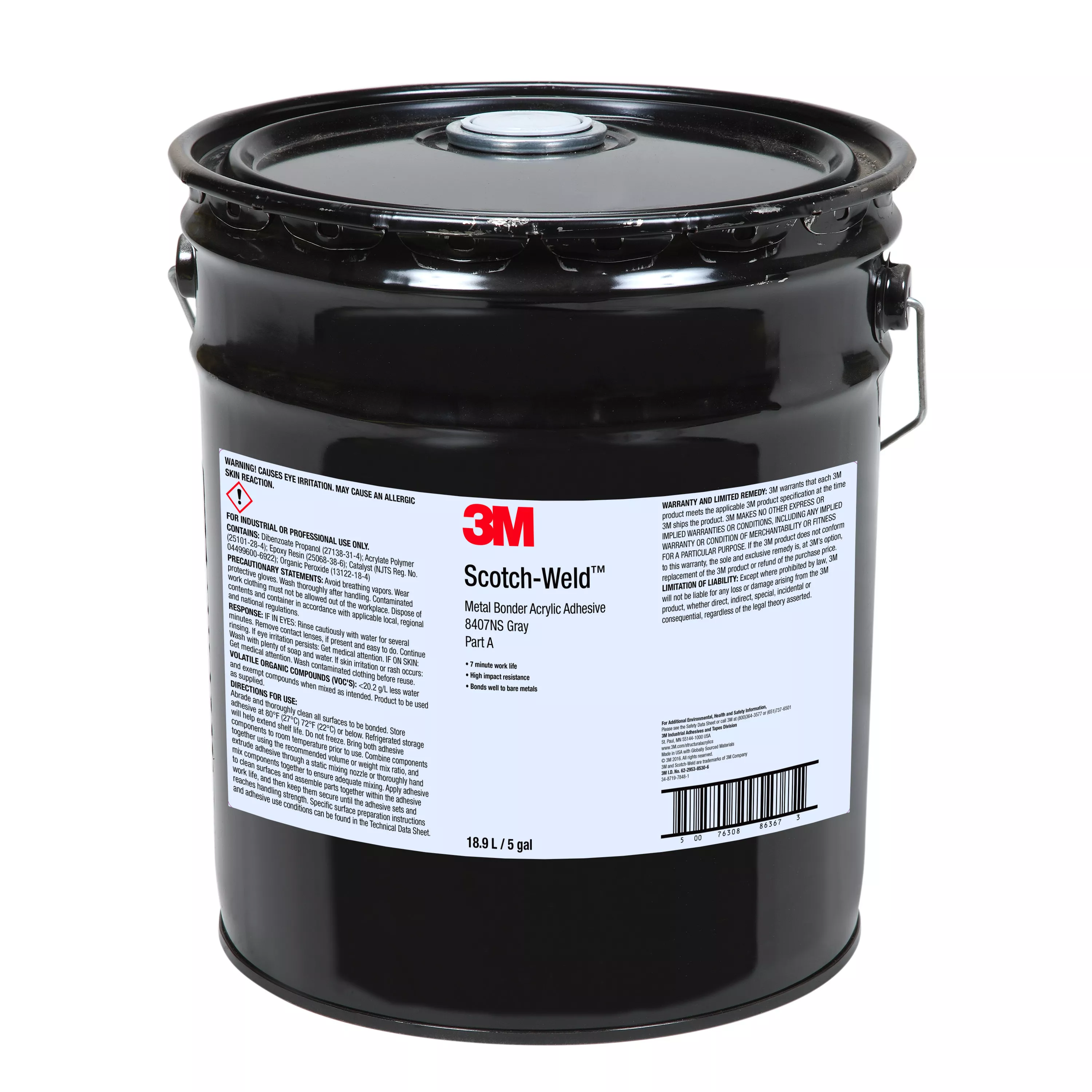 SKU 7100179442 | 3M™ Scotch-Weld™ Metal Bonder Acrylic Adhesive 8407NS