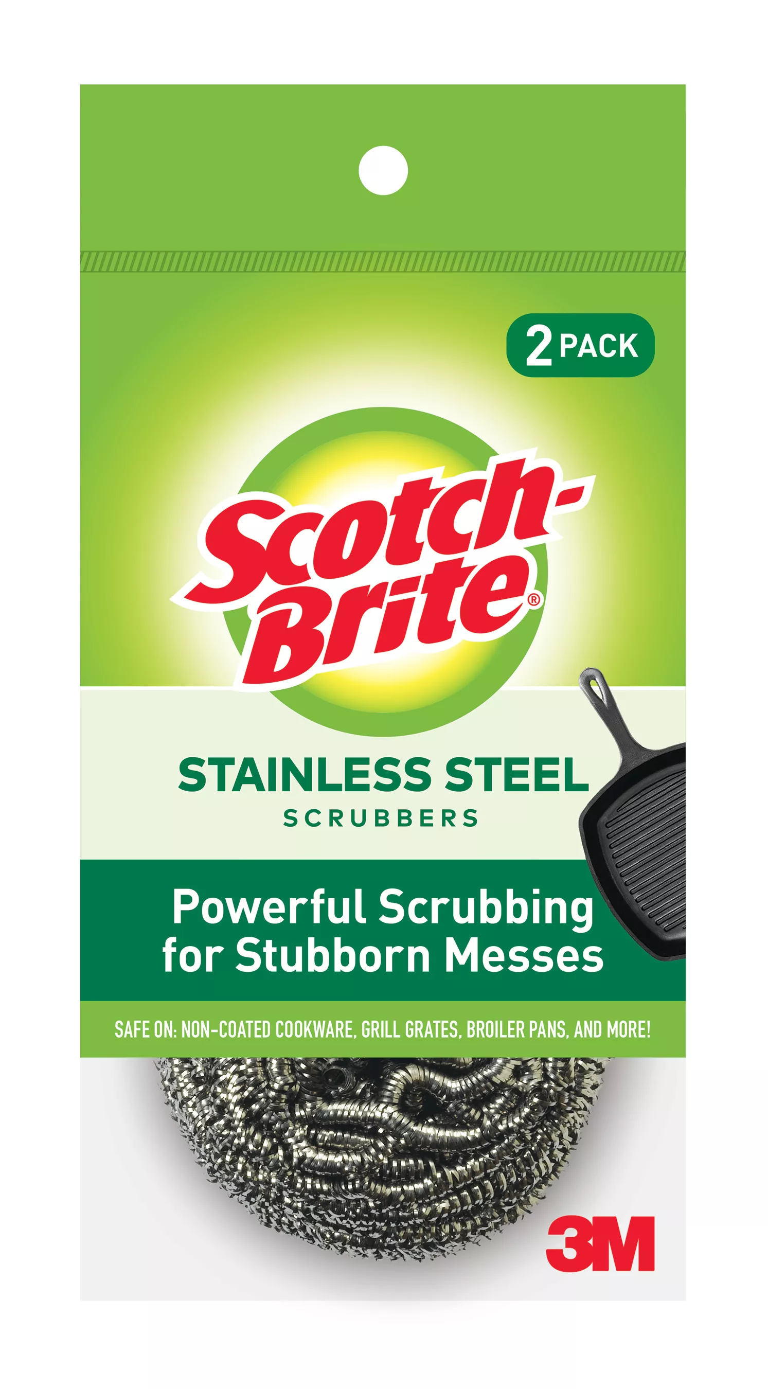 Scotch-Brite® Stainless Steel Scrubbing Pad 214-2-24, 24/2