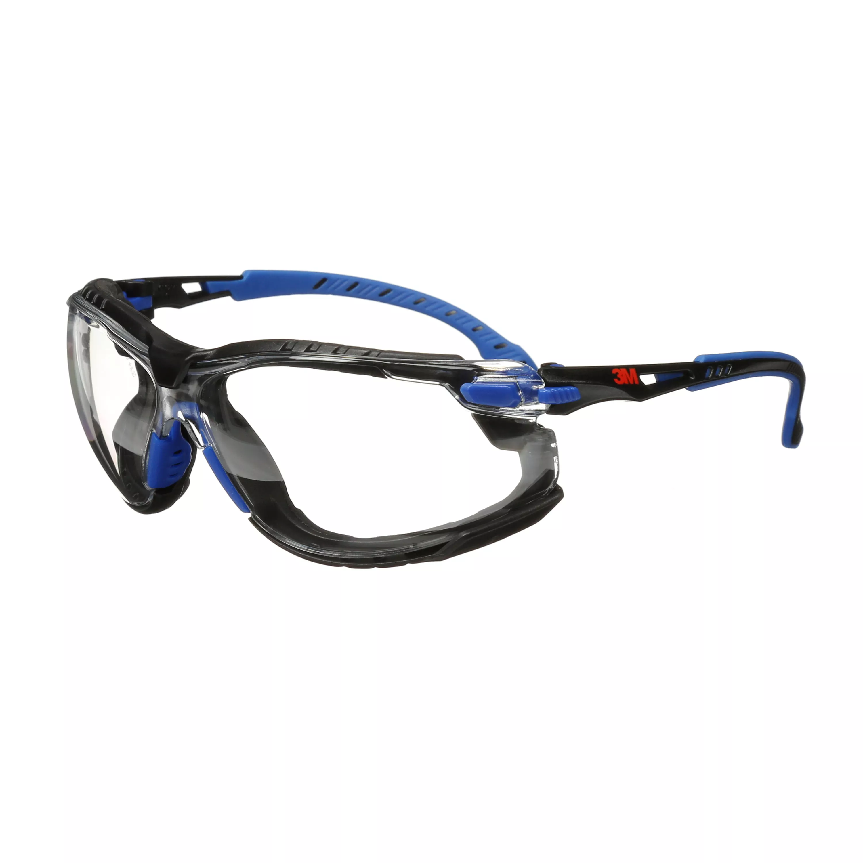 3M™ Solus™ Safety Glasses 1000-Series S1101SGAF-KT, Kit, Foam, Strap, Black/Blue, Clear Scotchgard™ Anti-fog lens, 20 EA/Case