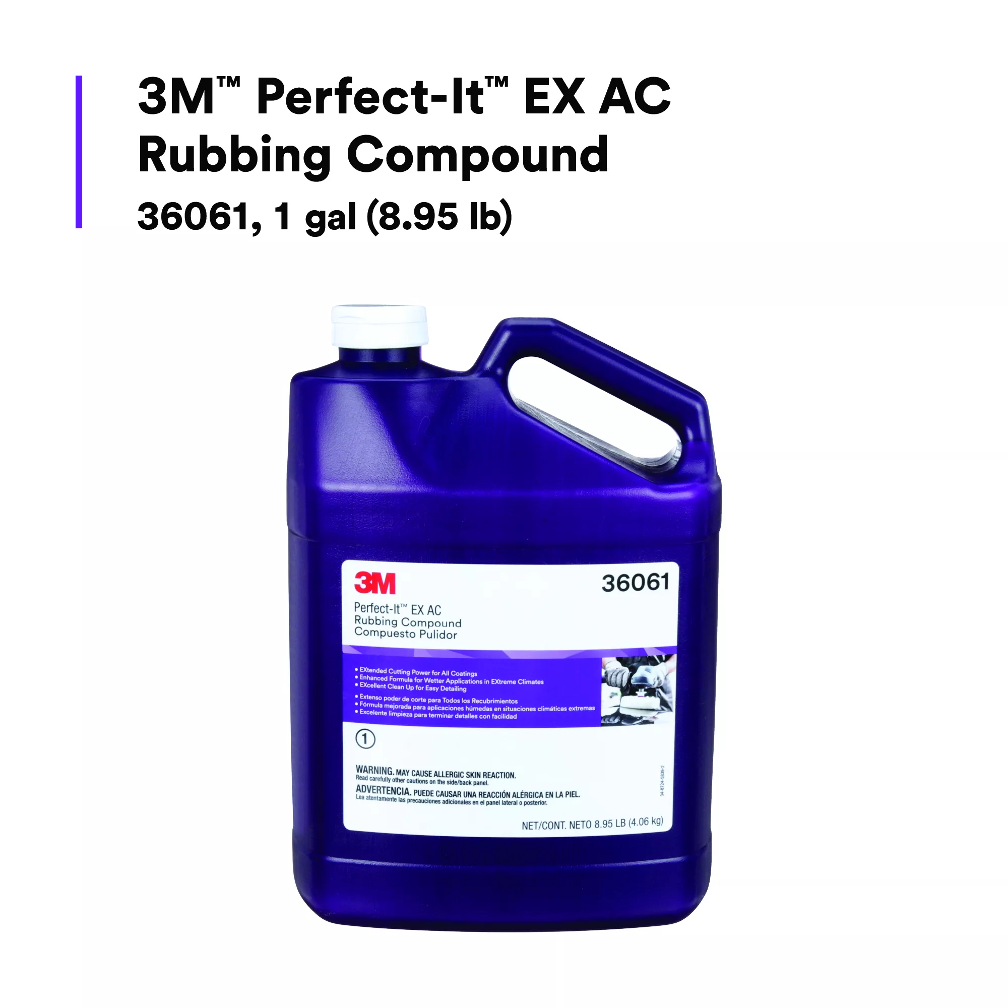 SKU 7100210709 | 3M™ Perfect-It™ EX AC Rubbing Compound