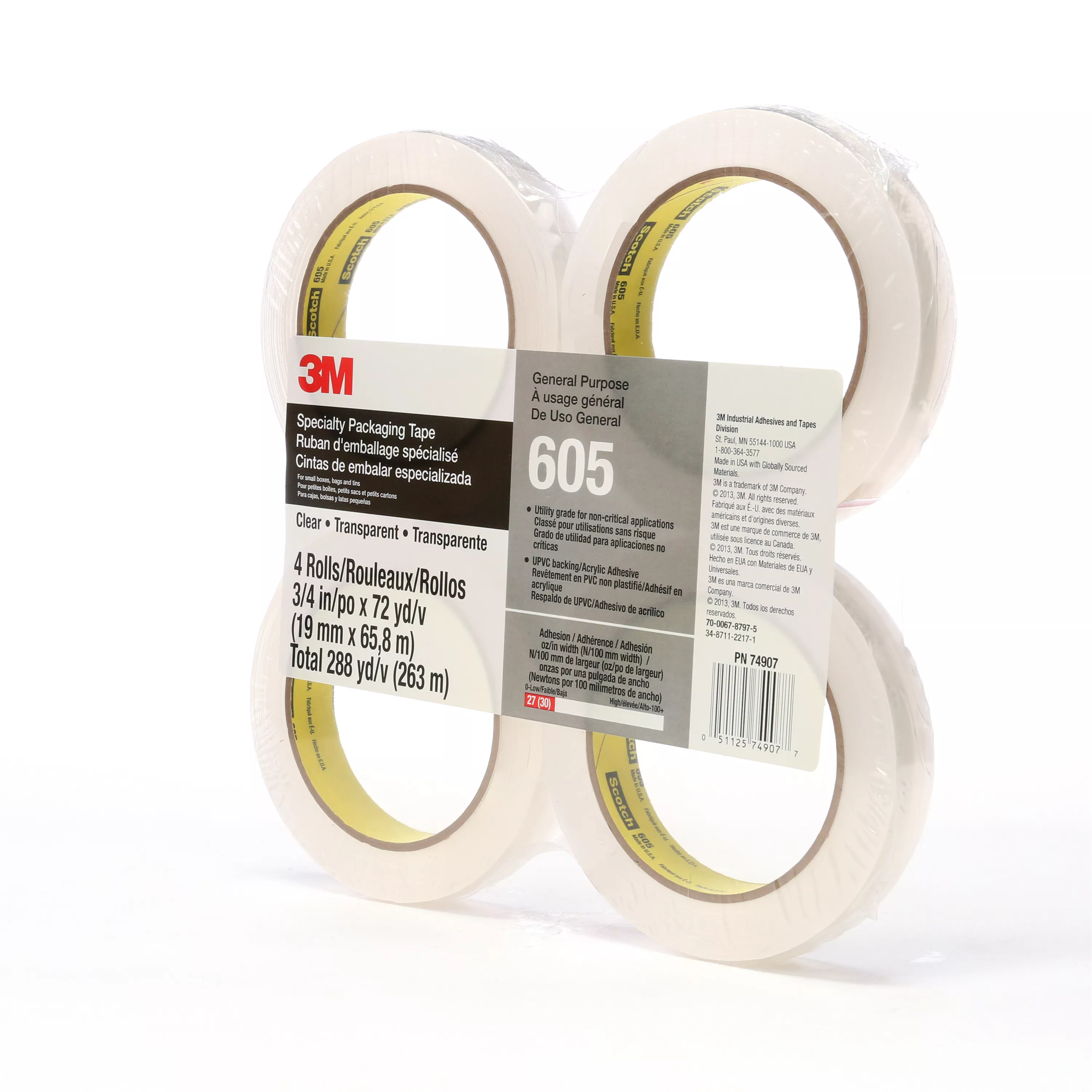 Product Number 605 | Scotch® Light Duty Packaging Tape 605